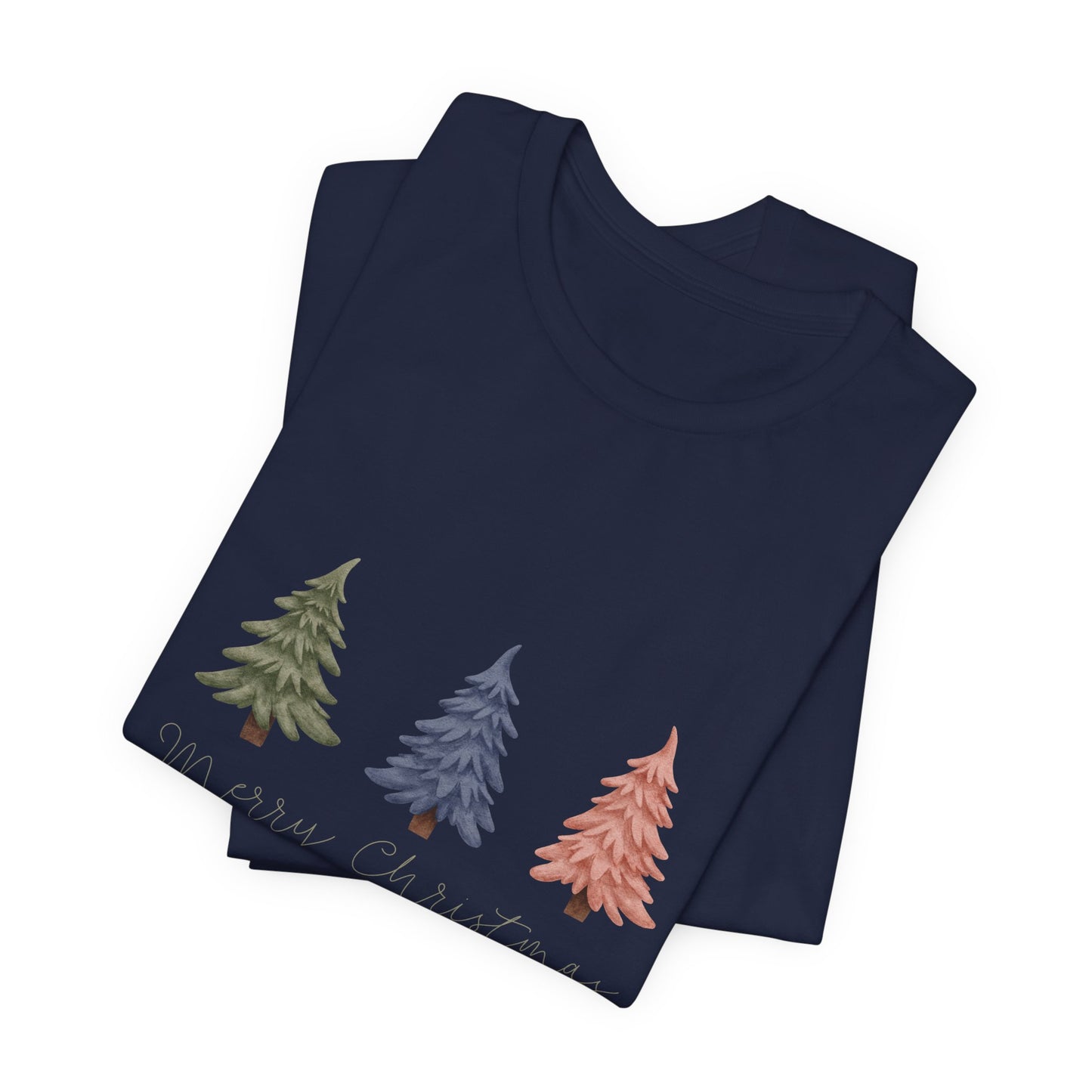 Pastel Christmas Trees Tee | Soft Unisex Jersey | Merry Christmas Shirt