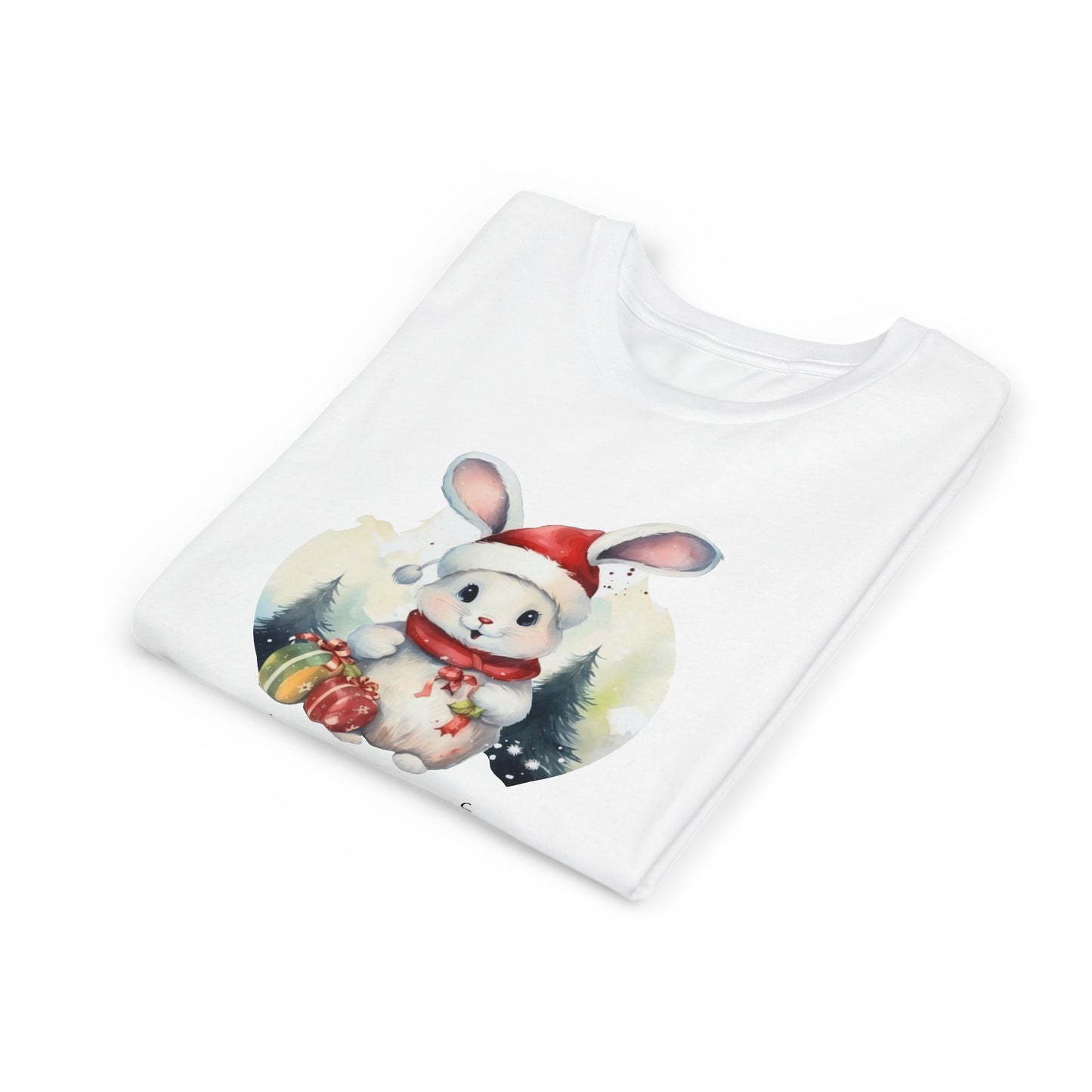 Festive Cheer: Christmas Bunny Youth Tee