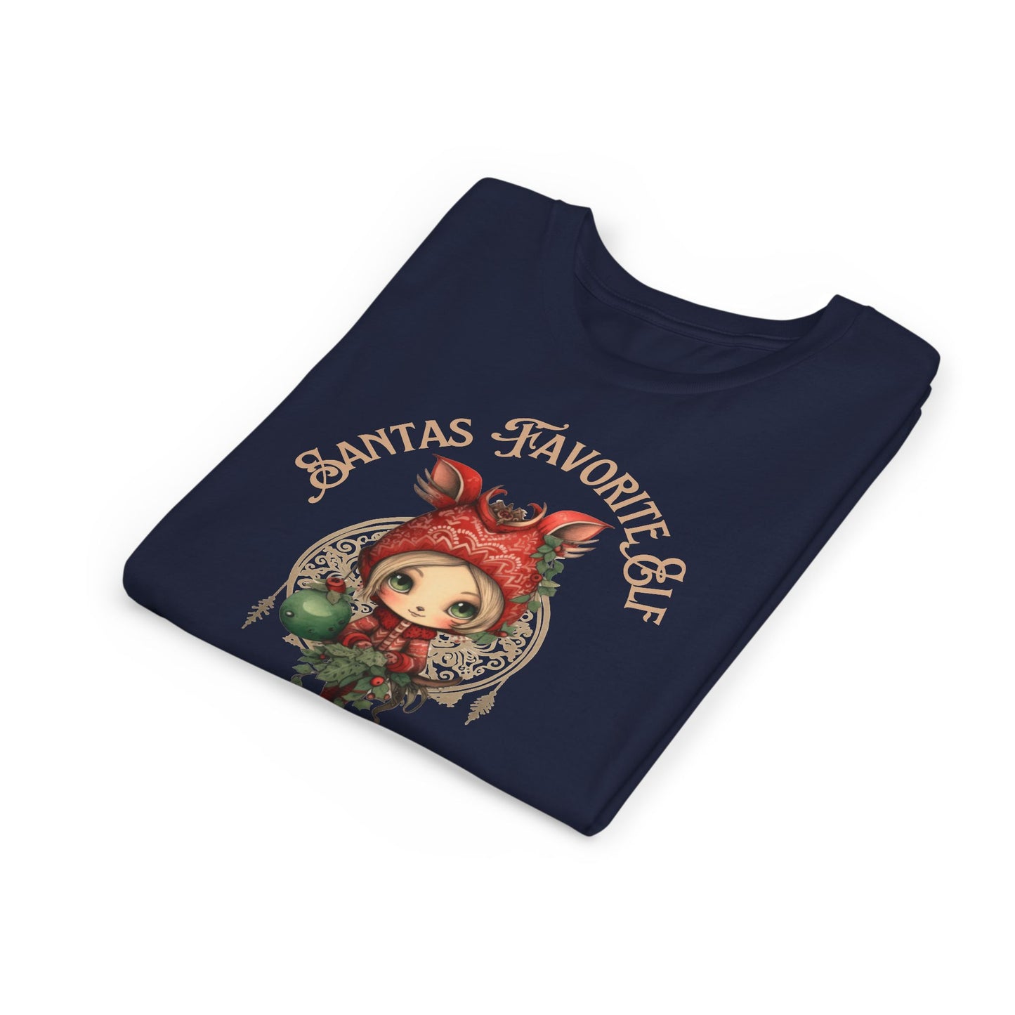 Keep the Christmas Spirit Alive with Santa's Favorite Elf Youth Tee - Soft and Sustainable Fabric