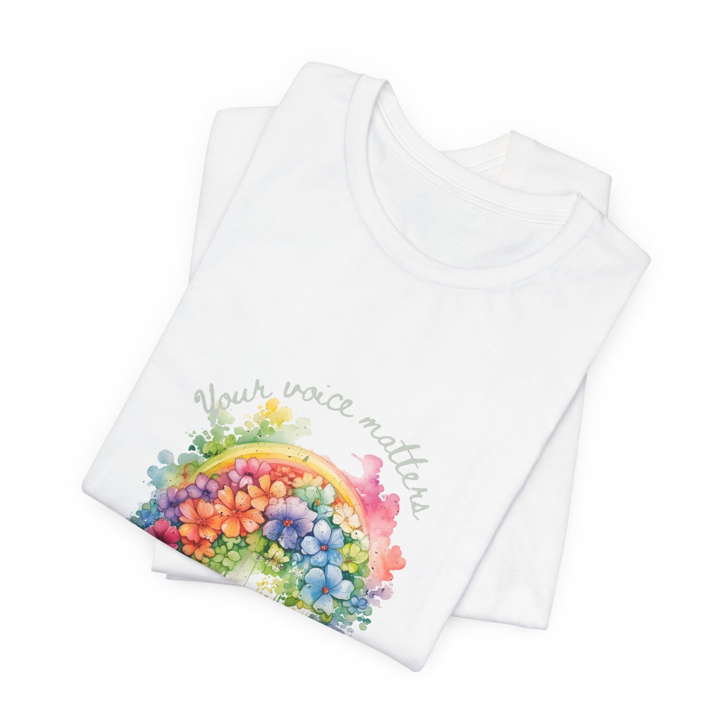 Rainbow Freedom of Speech Unisex Tee - Inspire Your Voice in Style