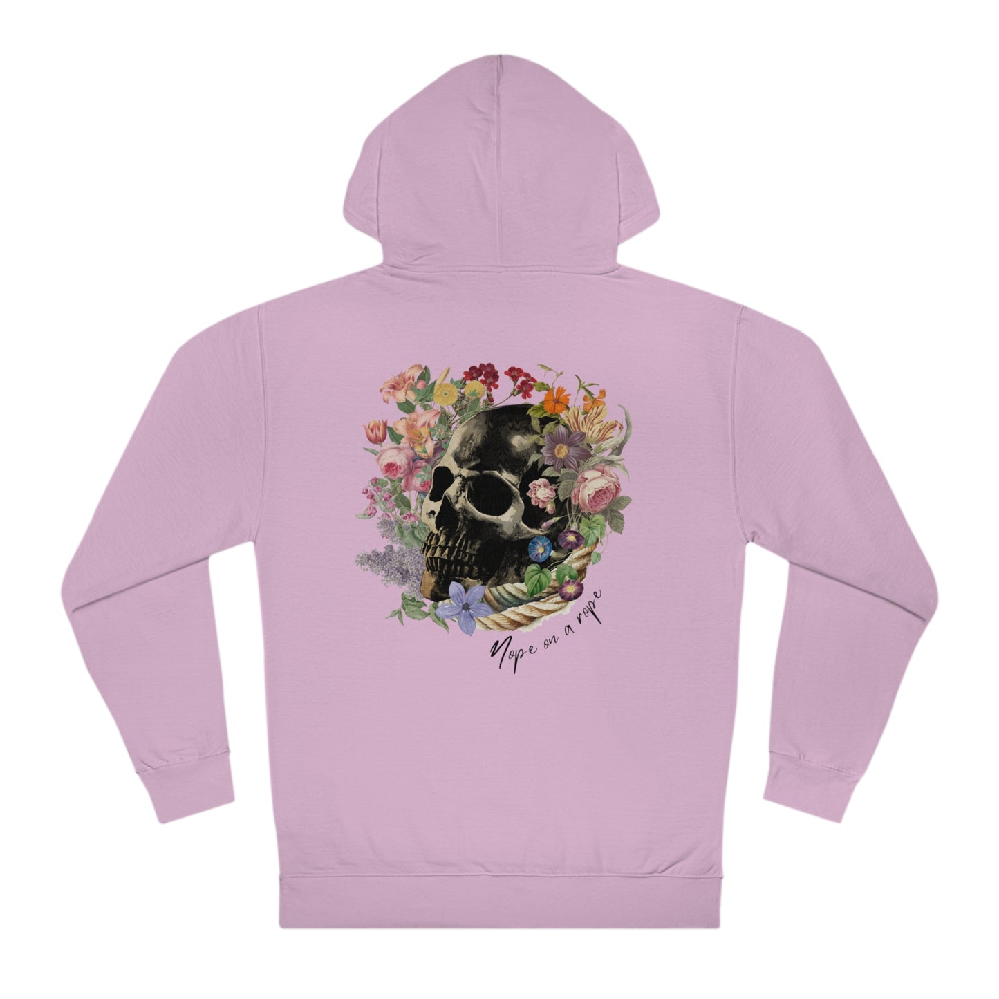 Nope Floral Skull Unisex Hooded Sweatshirt