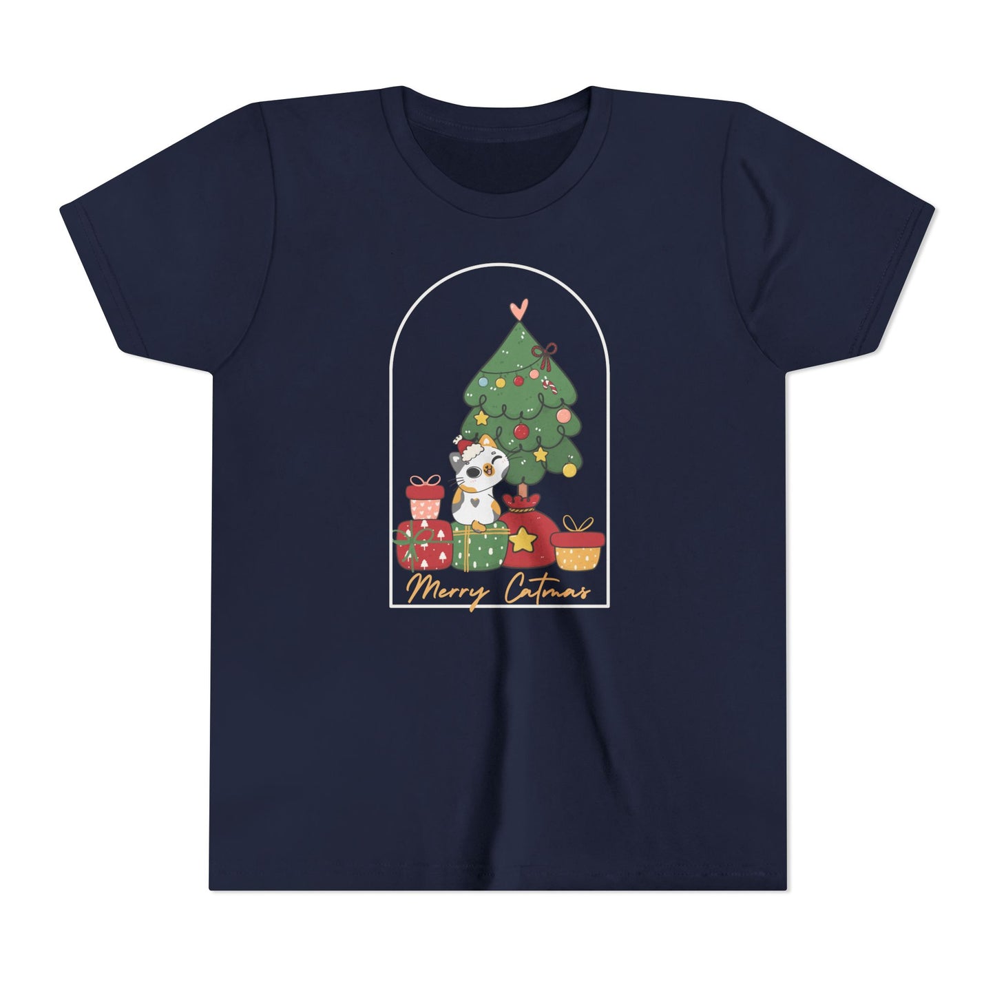 Celebrate Catmas with Style - Ultra Comfy Youth Short Sleeve Tee