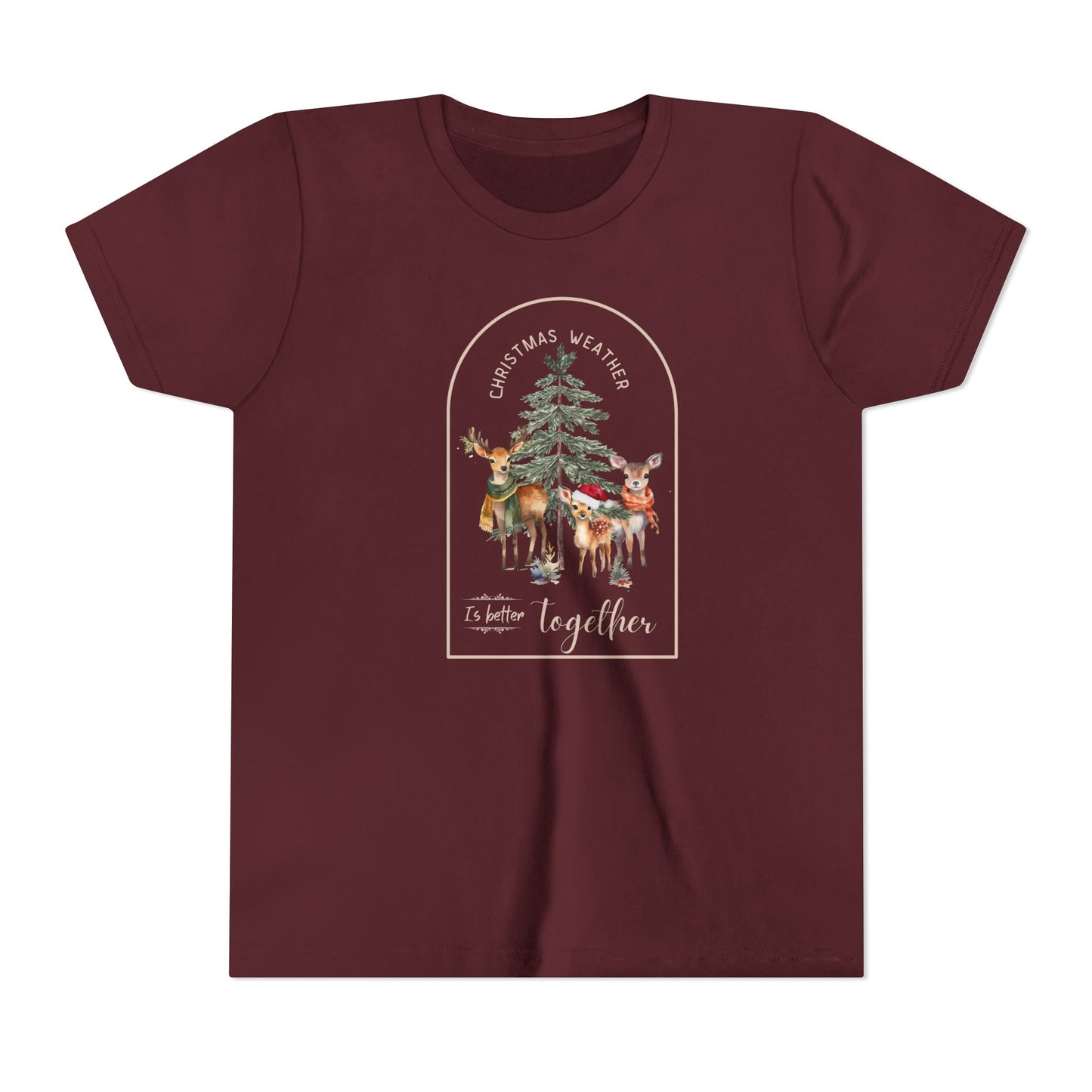 Deck the Halls with This Christmas Weather is Better Together Youth Tee!
