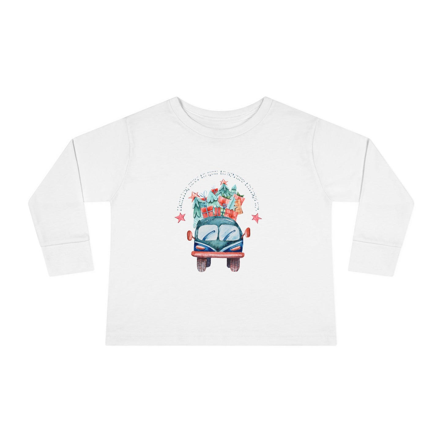 Joyful Christmas Truck Toddler Long Sleeve Tee – Hauling Presents & Holiday Cheer!