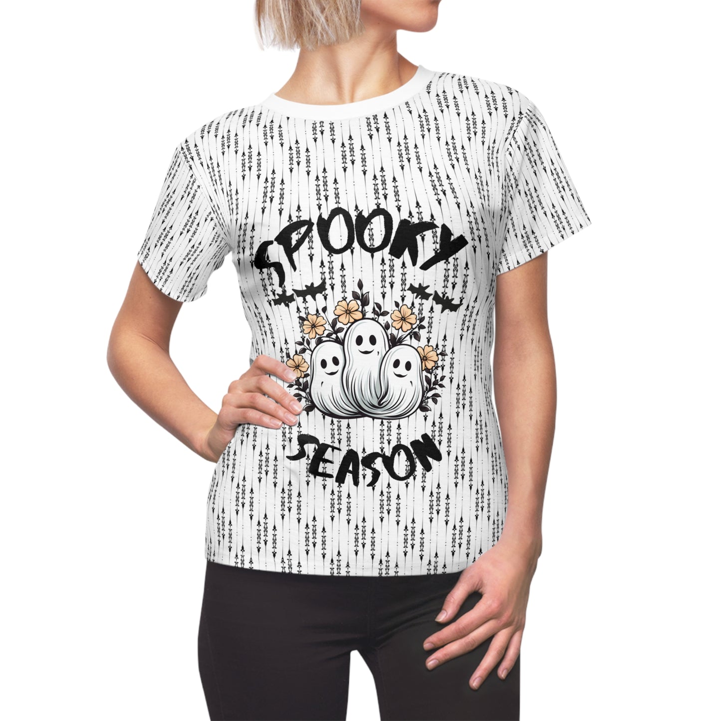 Take Halloween to the Next Level with our Spooky Season Women's Tee - High-Quality & Tagless