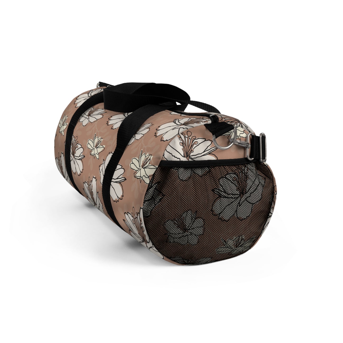 Pink Lily Floral Duffle Bag