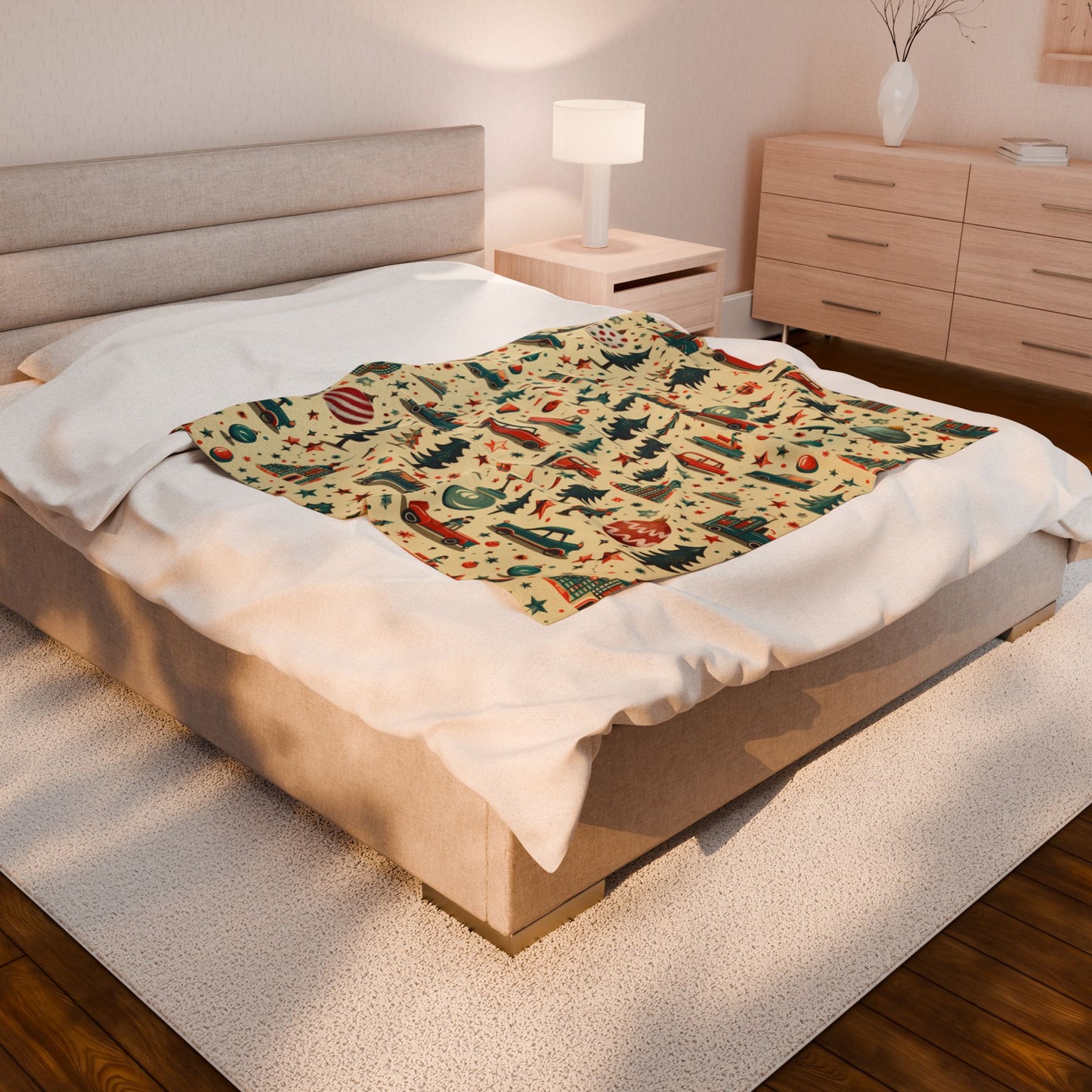 Luxuriously Soft Vintage Vehicle Plush Blanket - Perfect Gift for Friends and Family