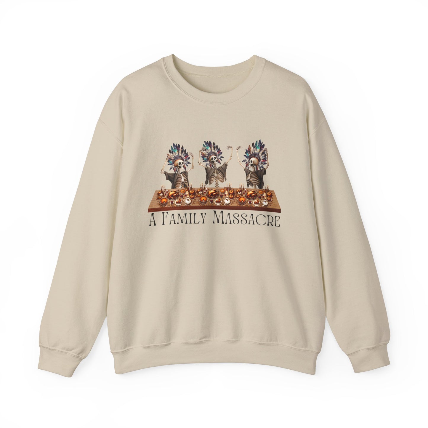 Ethically Made & Durable Unisex Crewneck Sweatshirt | Family Massacre Design