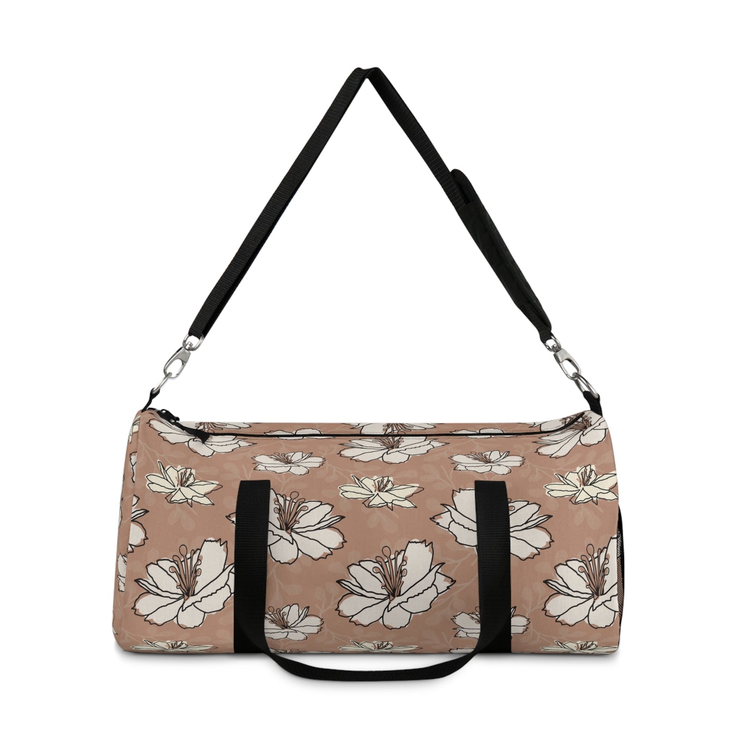 Pink Lily Floral Duffle Bag