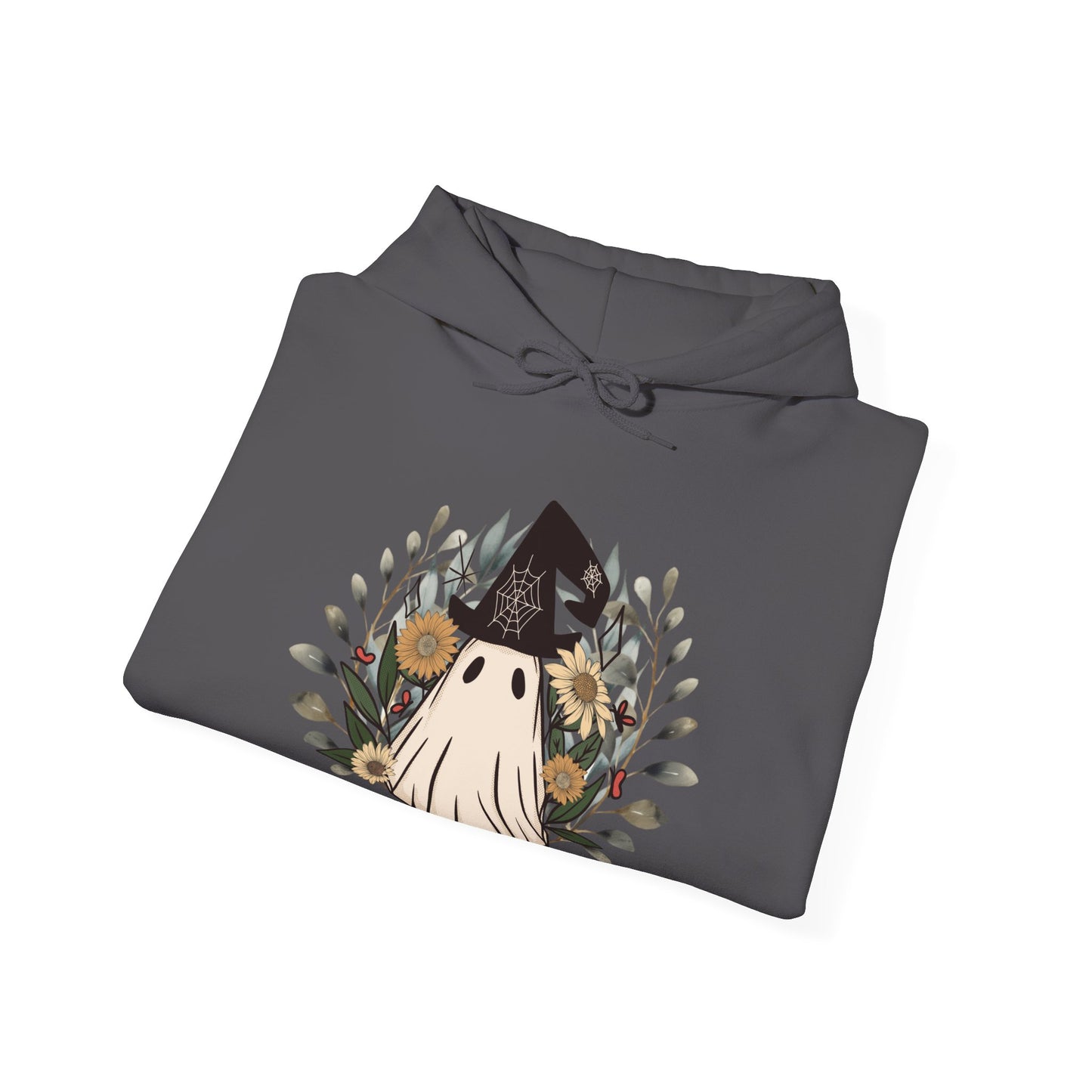 Stay Warm in Style with the Retro Ghost Unisex Heavy Blend™ Hooded Sweatshirt