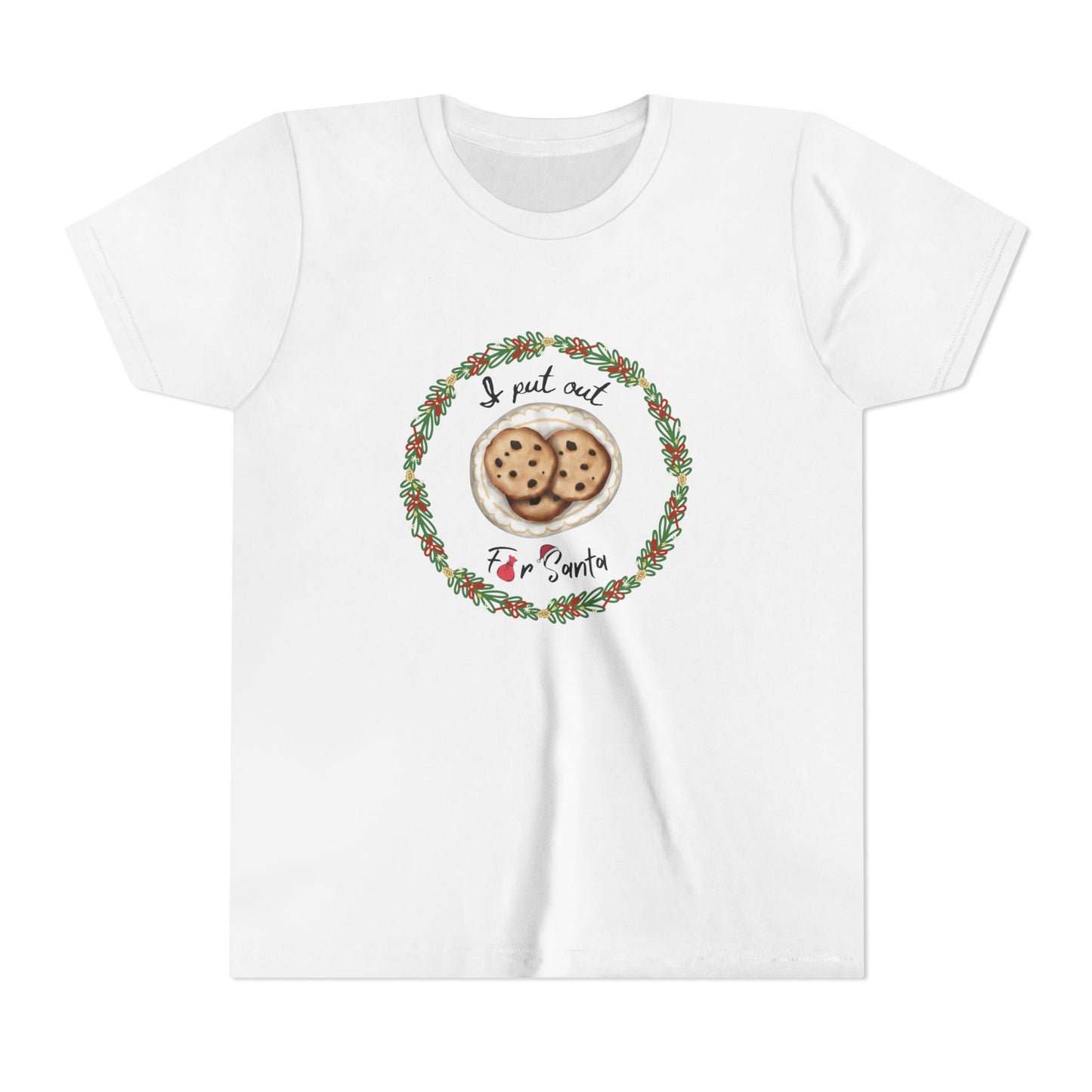 Adorable Santa-approved Youth Tee for the Cookie Lover in Your Life!