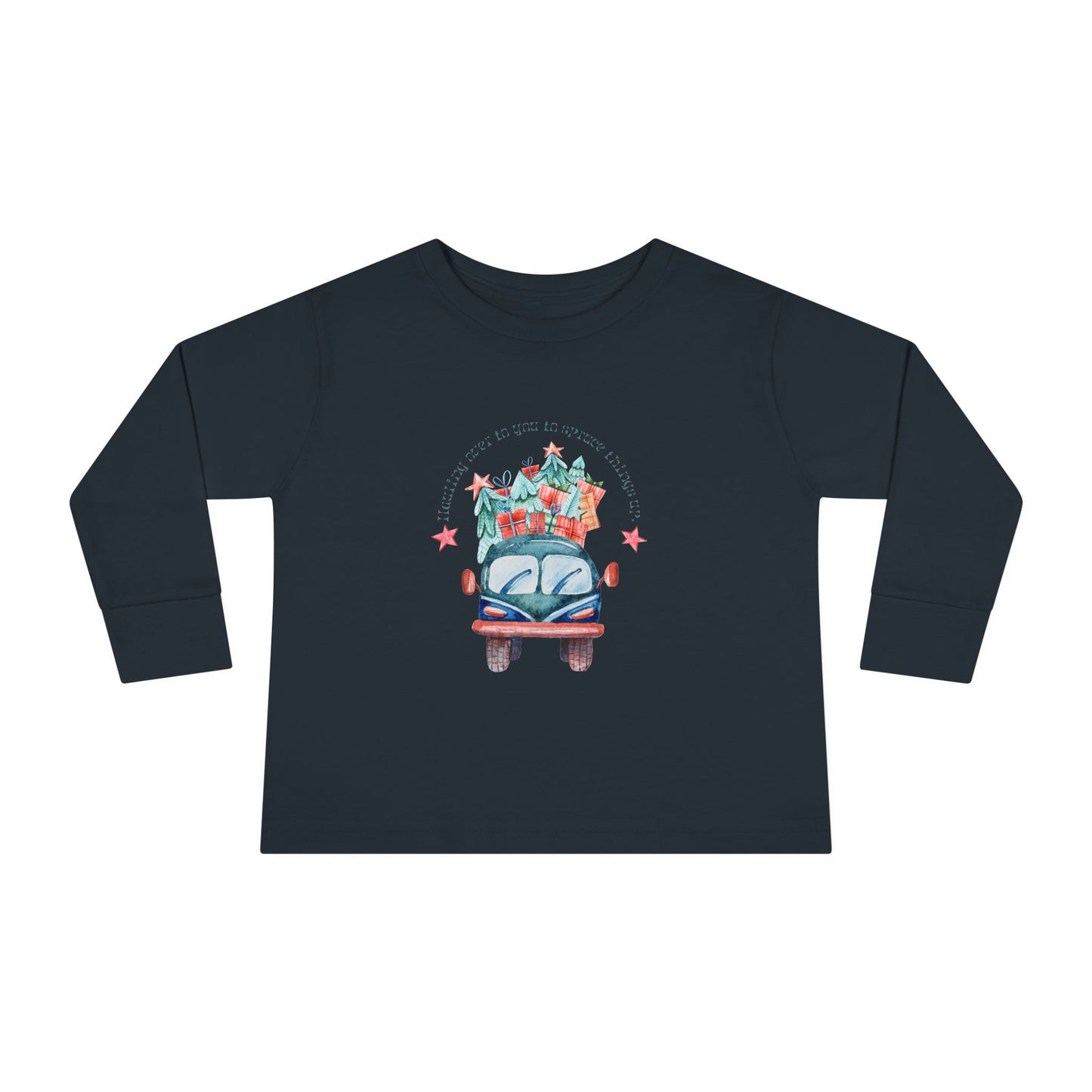 Joyful Christmas Truck Toddler Long Sleeve Tee – Hauling Presents & Holiday Cheer!