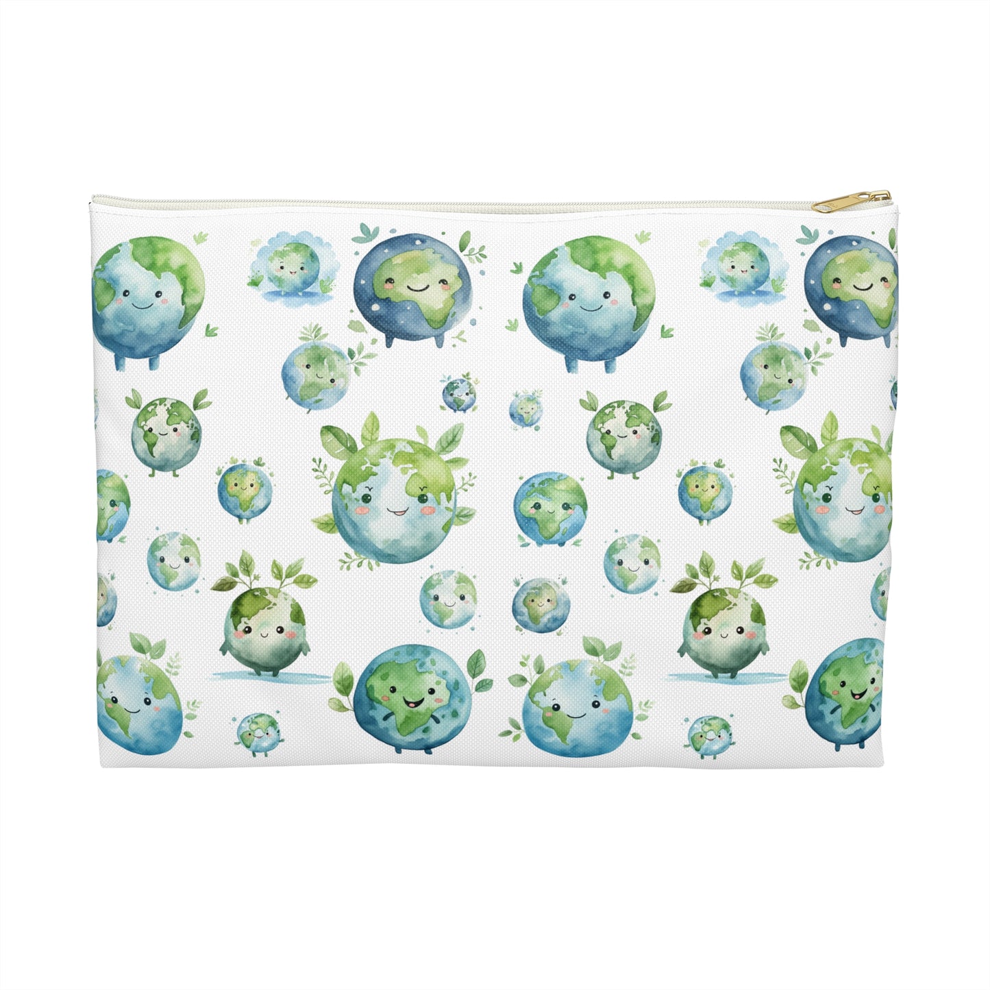 Save the Earth Accessory Pouch in Various Sizes | Earth Day Gift | Sustainable Zipper Bag
