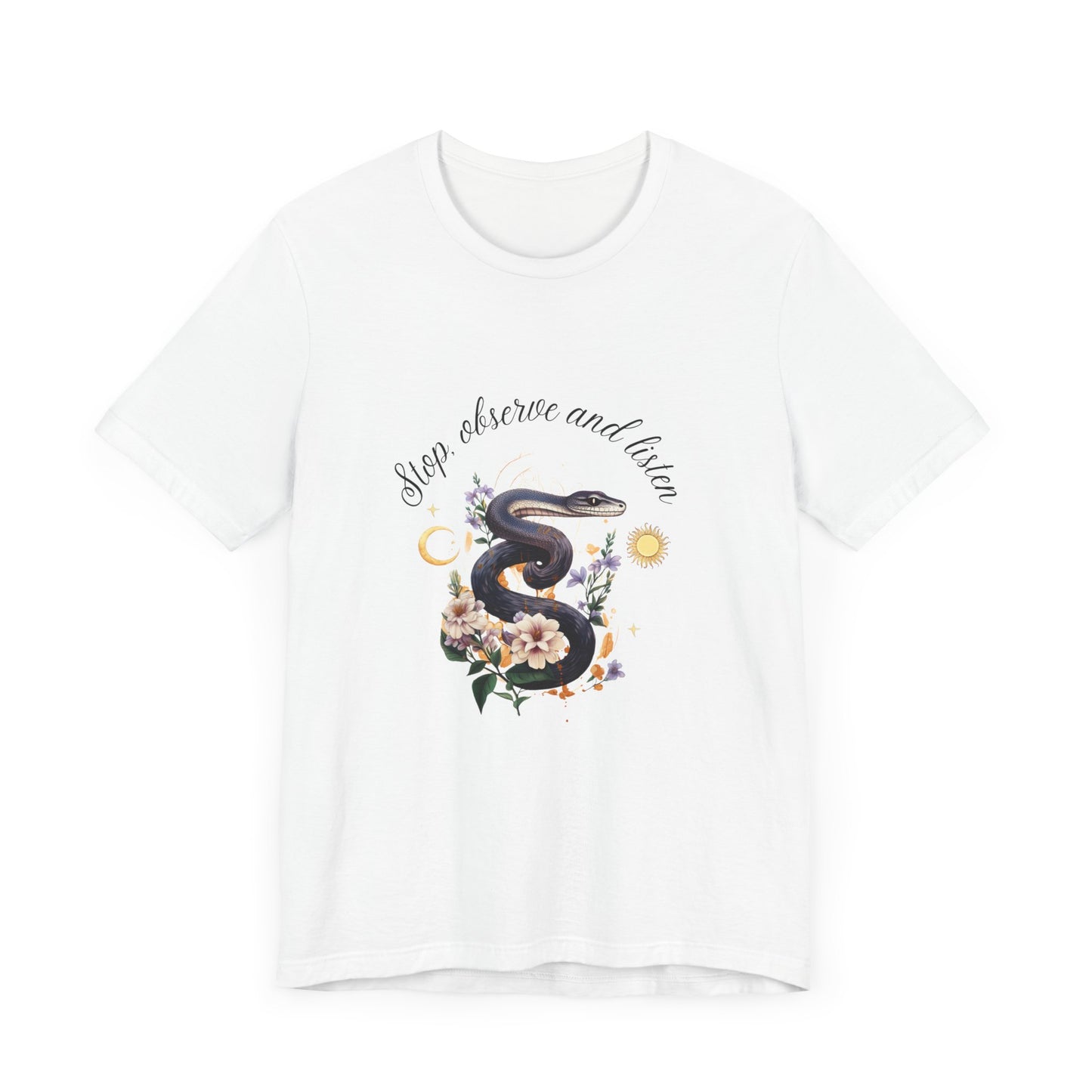 Stay Stylish and Eco-Friendly: Unisex Tee with Snake Design