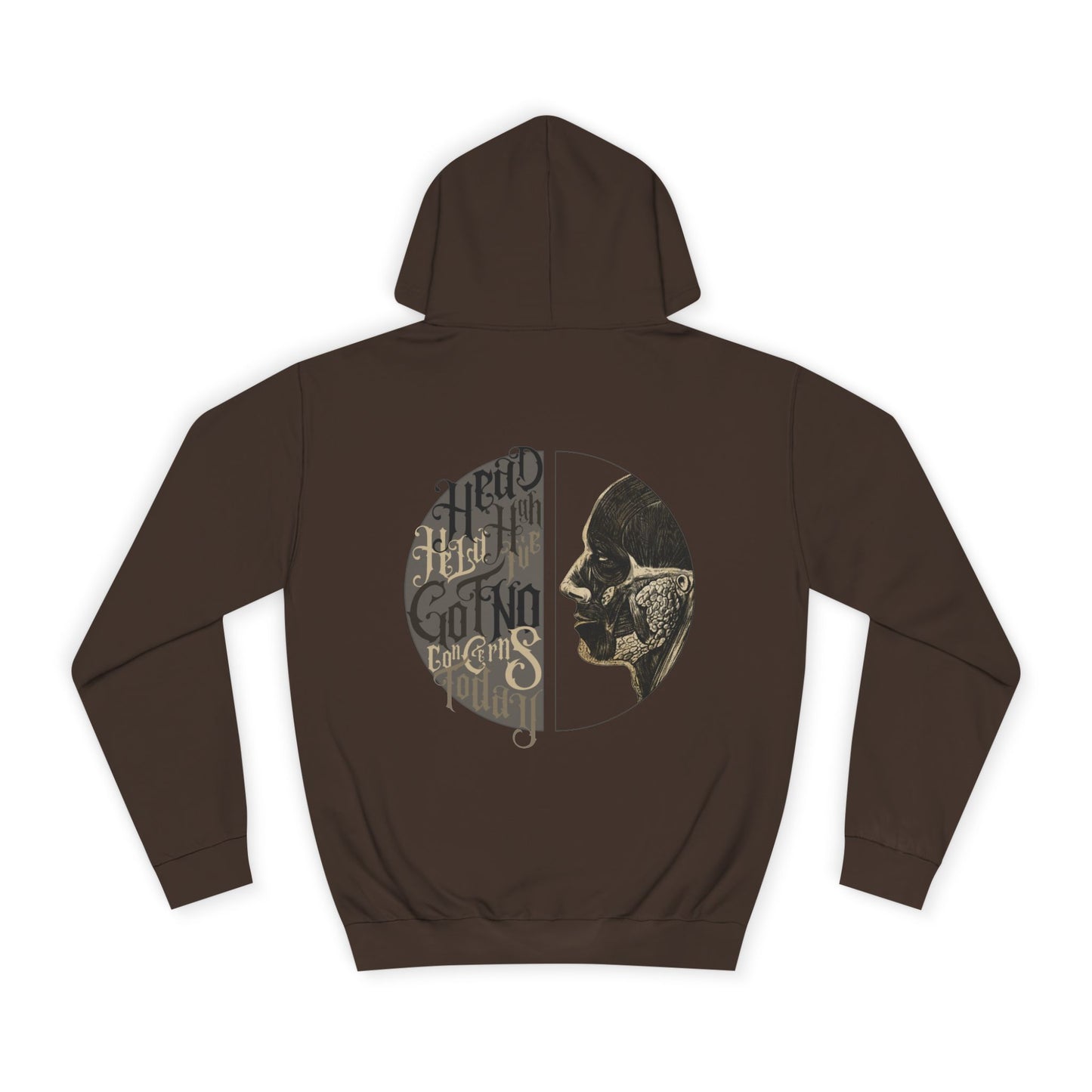 No Concerns Head Unisex College Hoodie