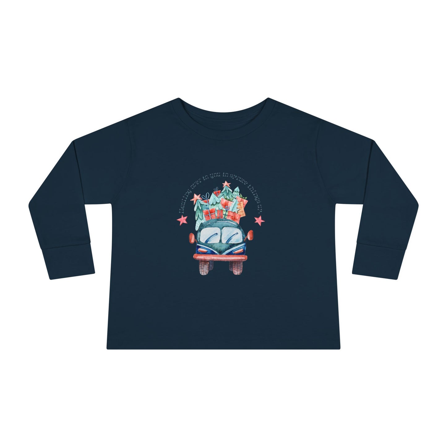 Joyful Christmas Truck Toddler Long Sleeve Tee – Hauling Presents & Holiday Cheer!