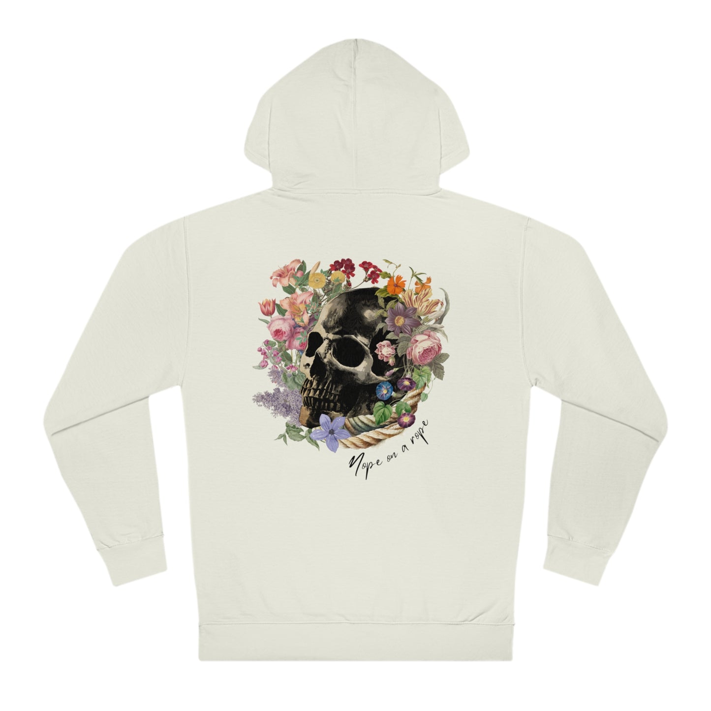 Nope Floral Skull Unisex Hooded Sweatshirt