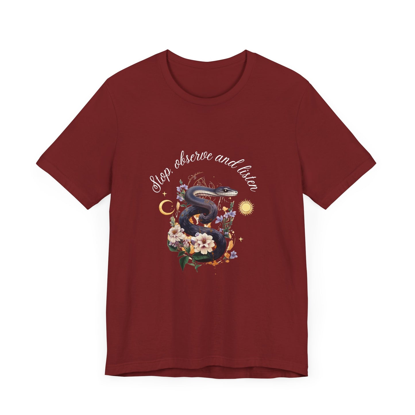 Stay Stylish and Eco-Friendly: Unisex Tee with Snake Design