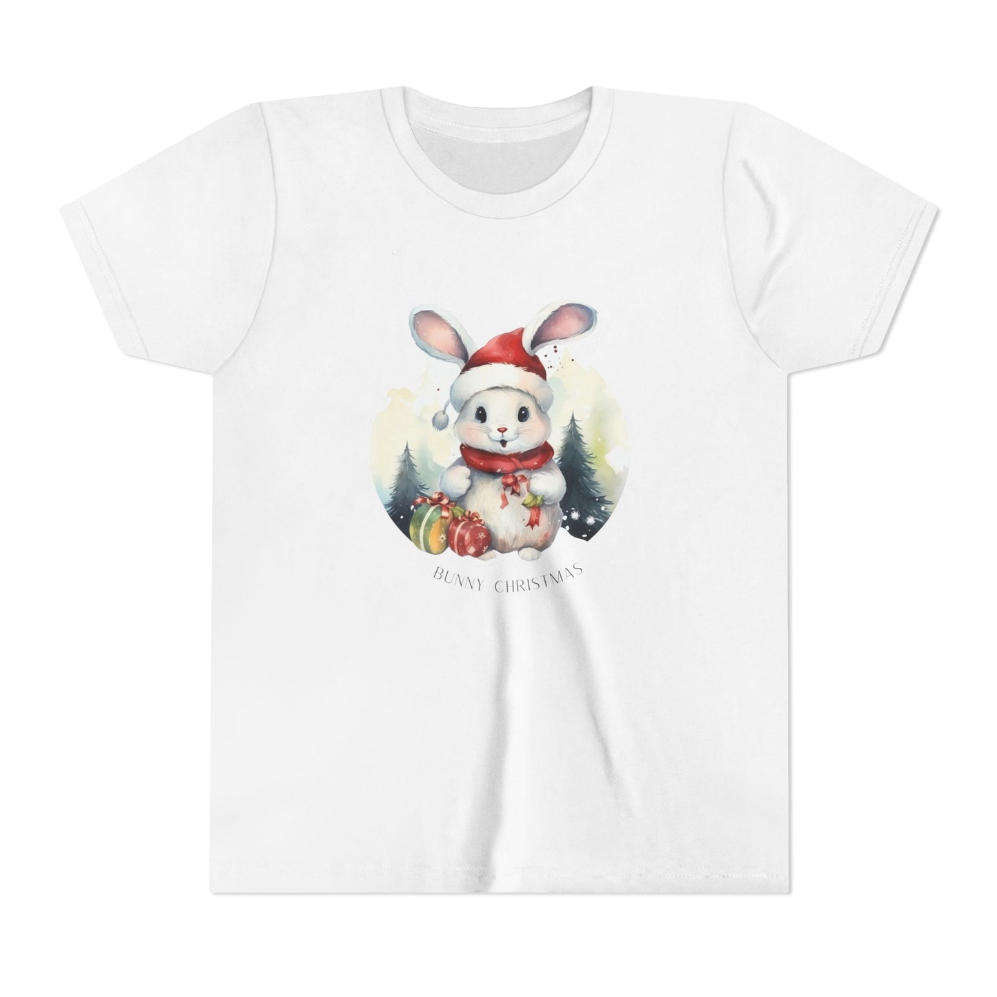 Festive Cheer: Christmas Bunny Youth Tee