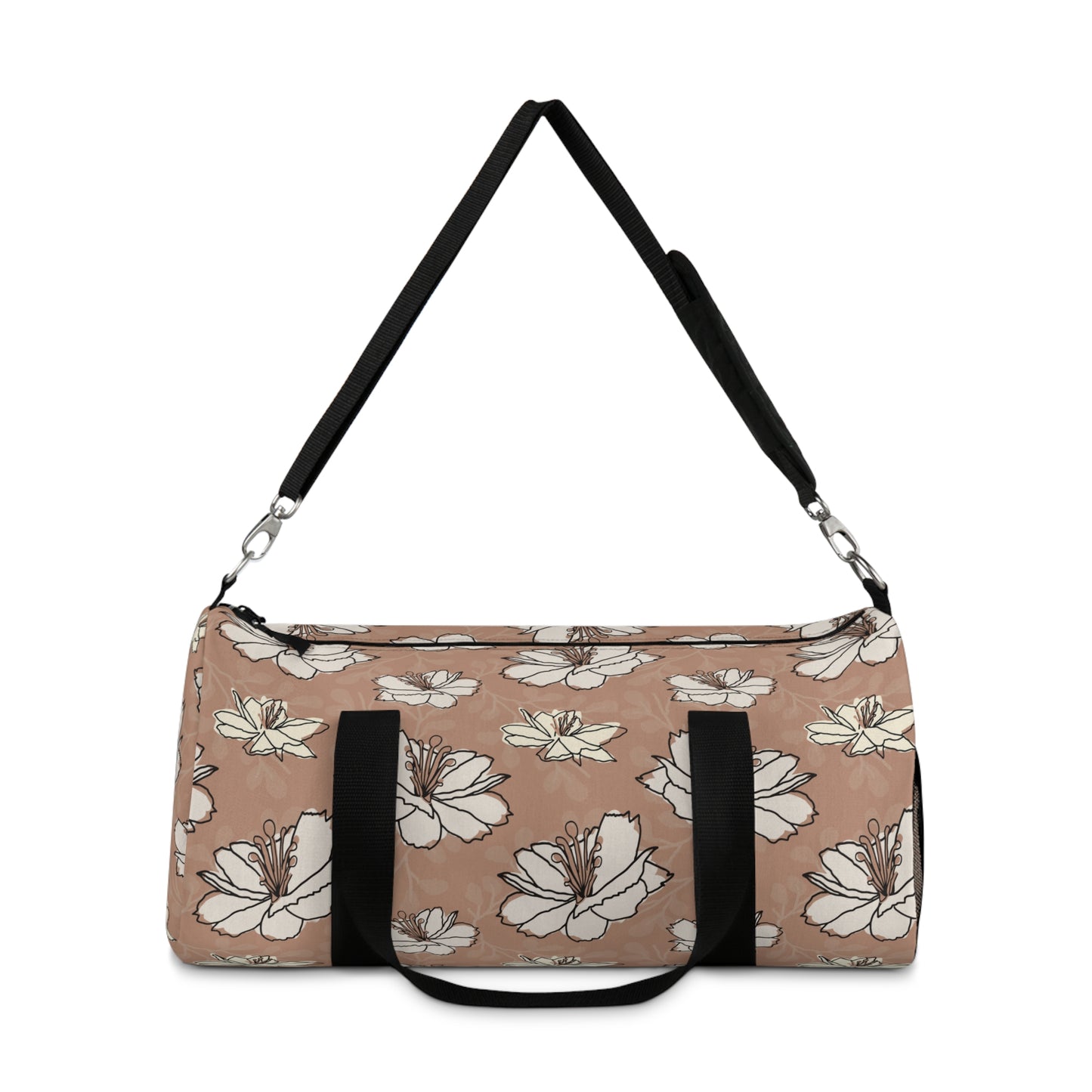 Pink Lily Floral Duffle Bag