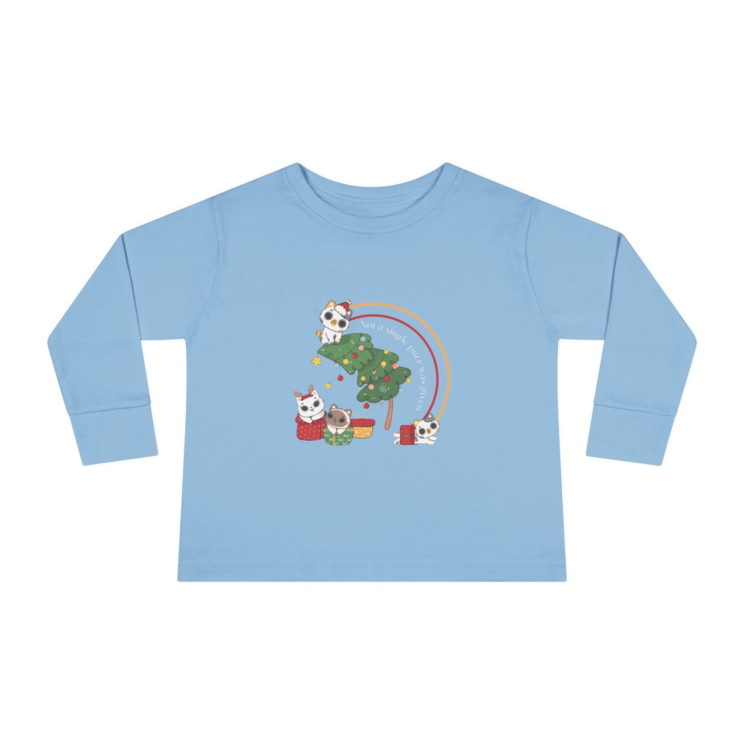 Crazy Christmas Cat Youth Long Sleeve Tee - Holiday Kids Fashion