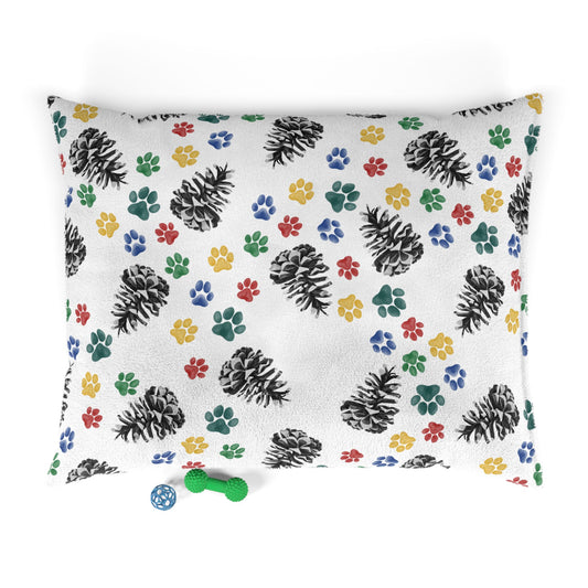 Paw-some Pinecone Print Pet Bed - Soft and Stylish - CroiGormLLC