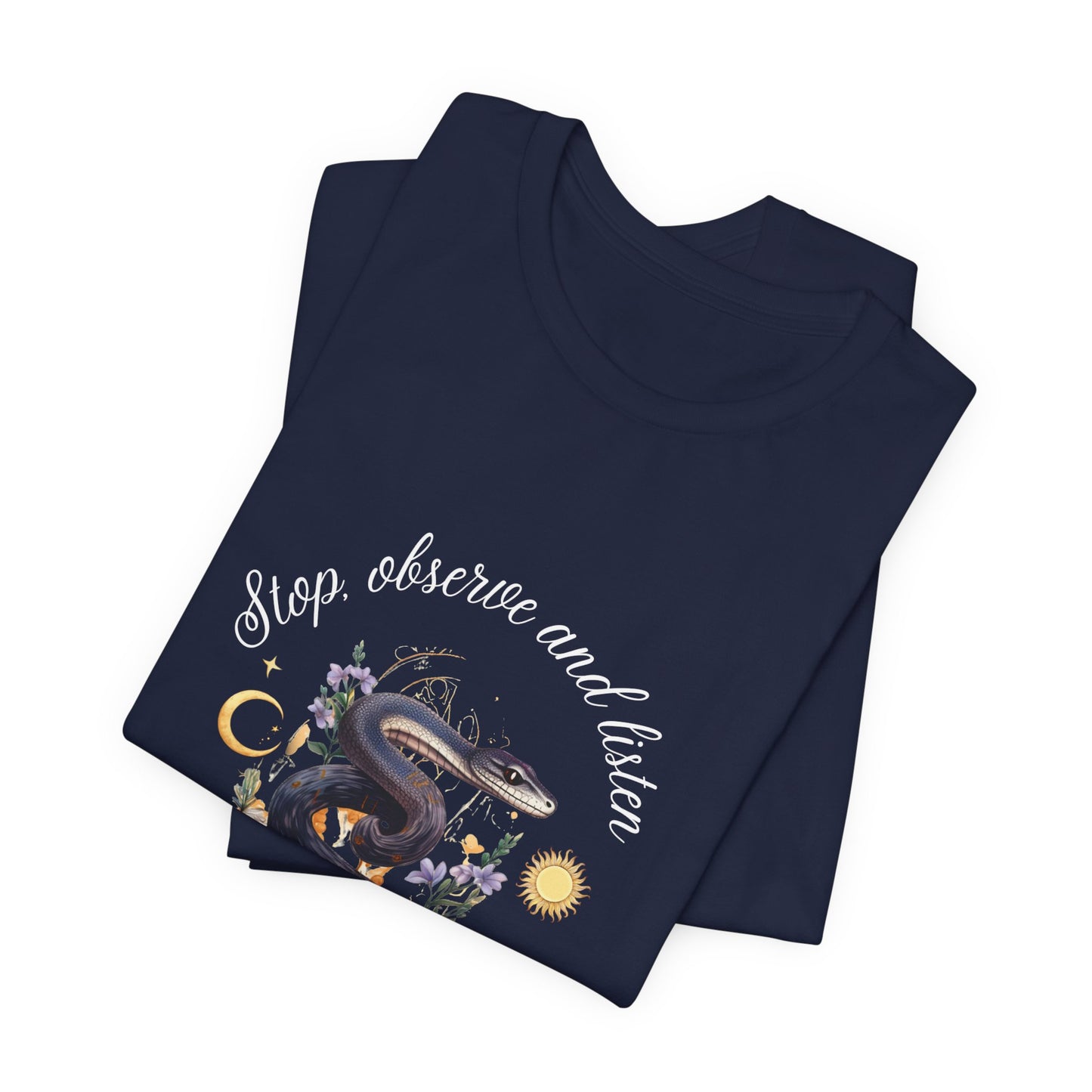 Stay Stylish and Eco-Friendly: Unisex Tee with Snake Design