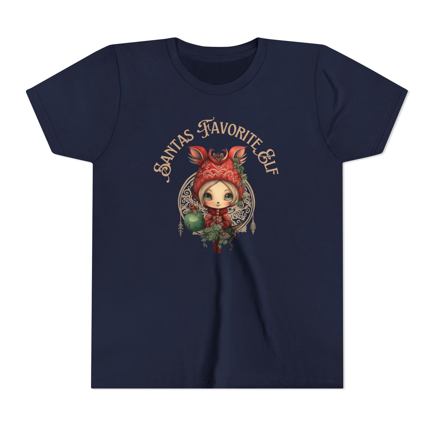 Keep the Christmas Spirit Alive with Santa's Favorite Elf Youth Tee - Soft and Sustainable Fabric