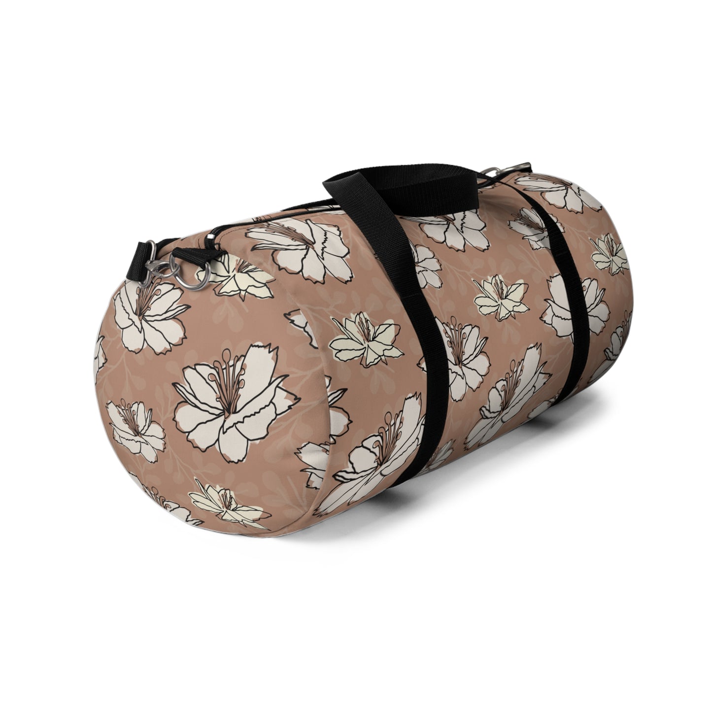 Pink Lily Floral Duffle Bag