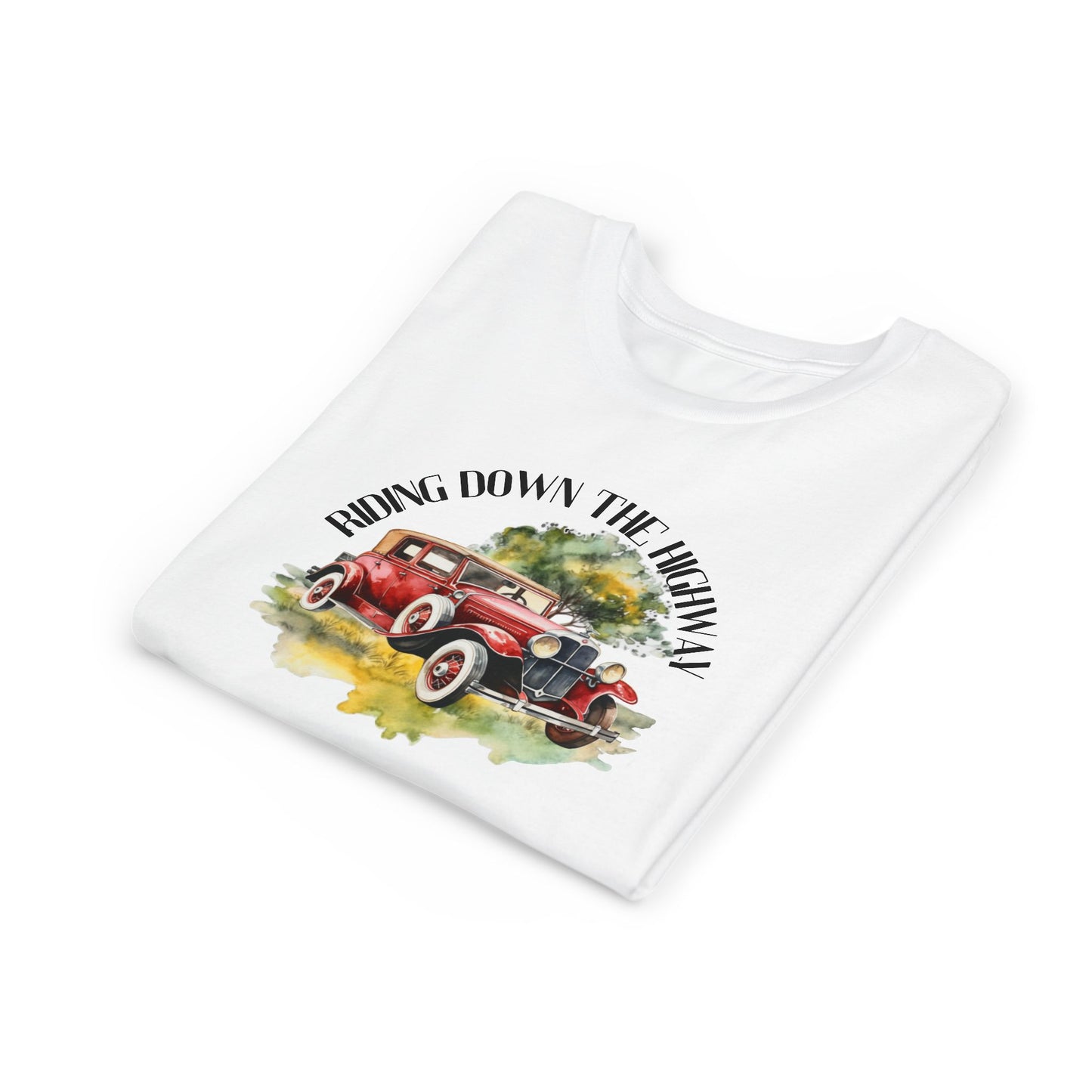 Adventure Awaits: Classic Car Youth Short Sleeve Tee