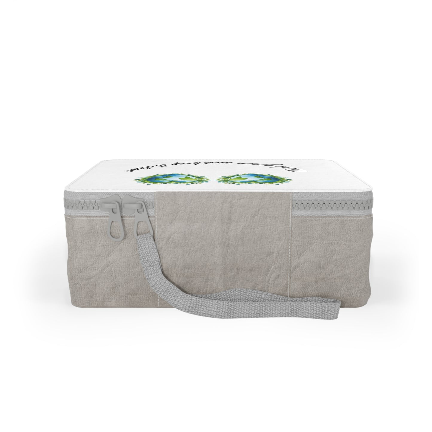 Zipper Closure Paper Lunch Bag with Carrying Strap | Earth-Friendly Lunch Tote