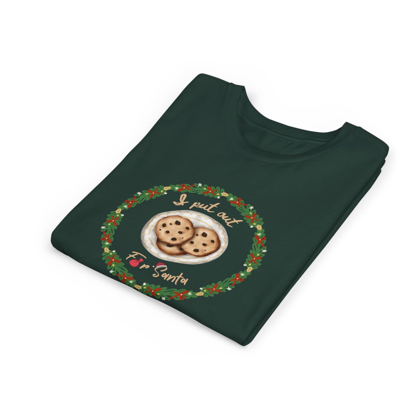 Adorable Santa-approved Youth Tee for the Cookie Lover in Your Life!