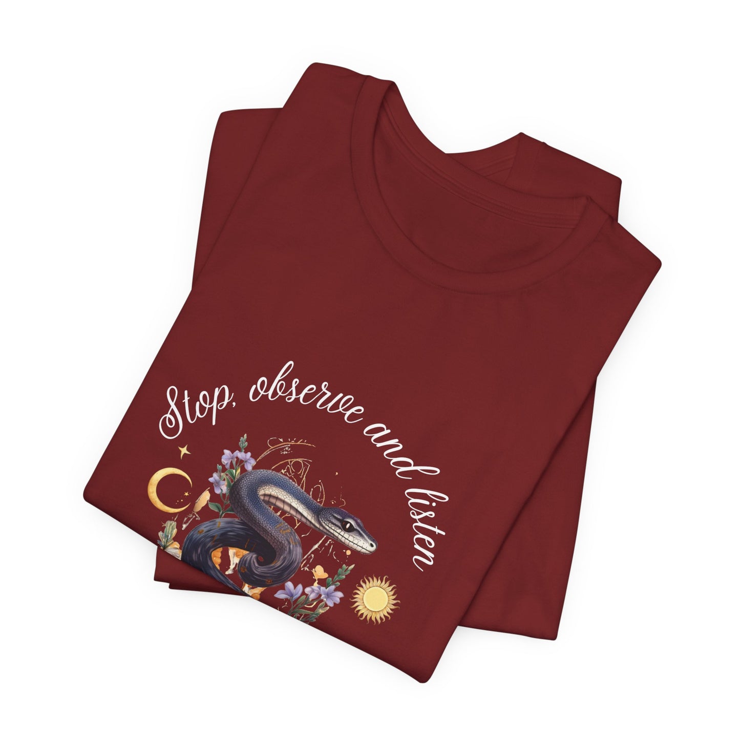 Stay Stylish and Eco-Friendly: Unisex Tee with Snake Design