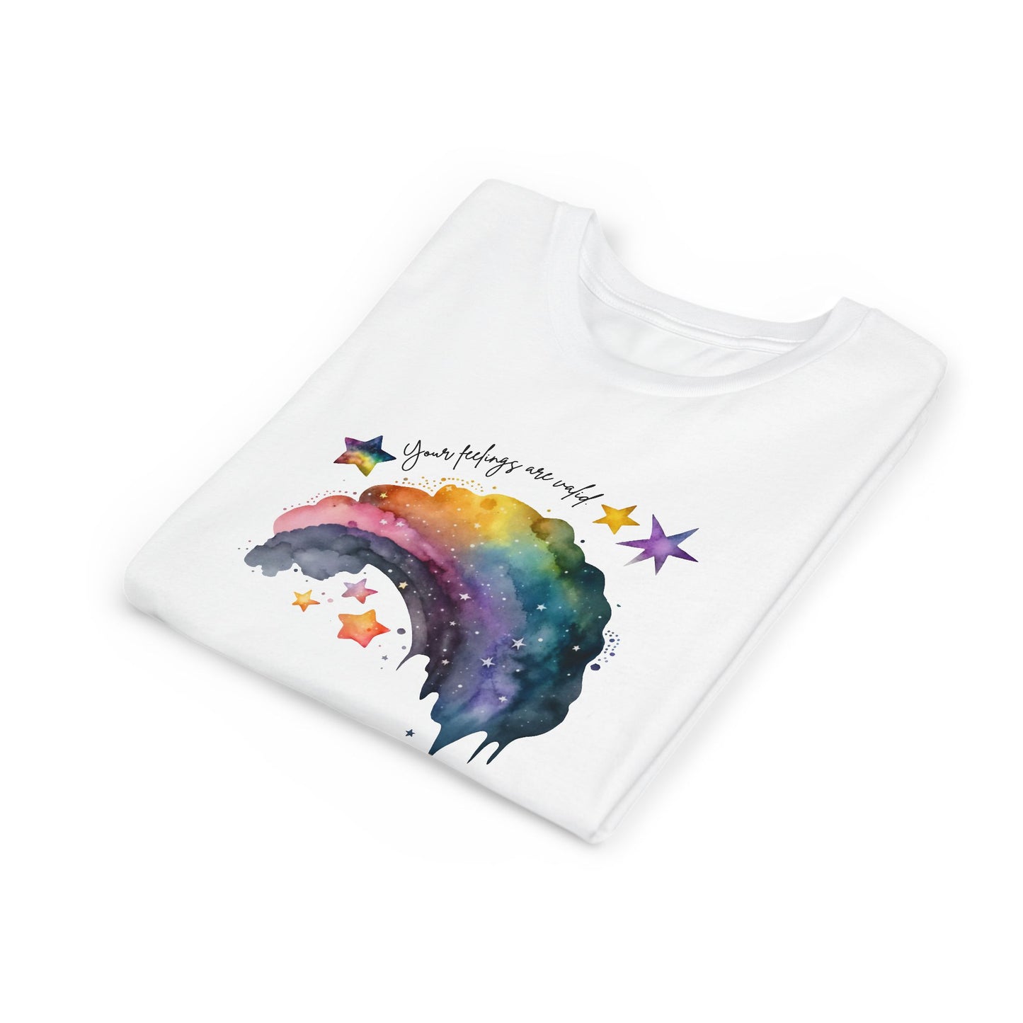 Valid Feelings Rainbow Empowering Youth Short Sleeve Tee