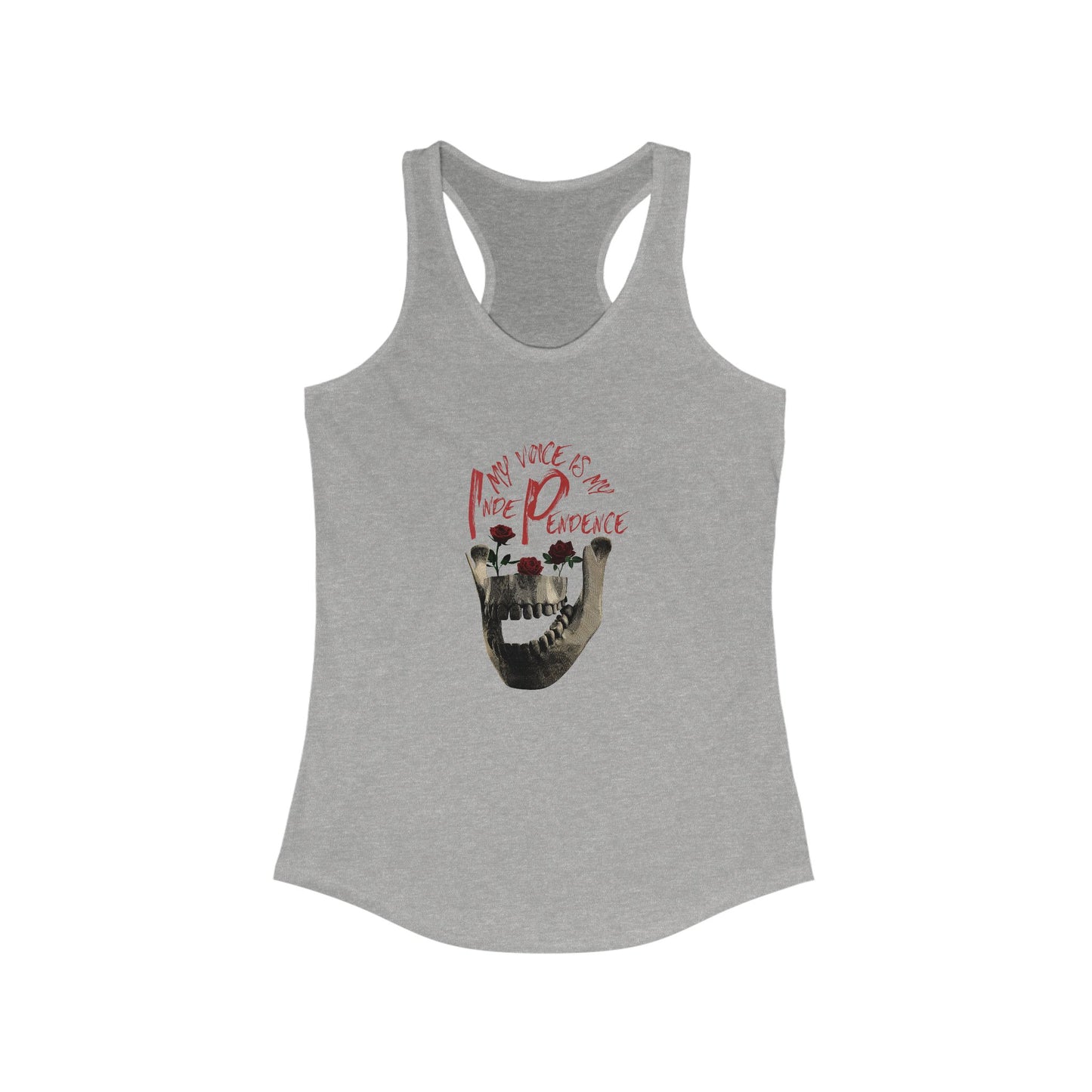 Unleash Your Voice: Ideal Racerback Tank for Women - Skull Print