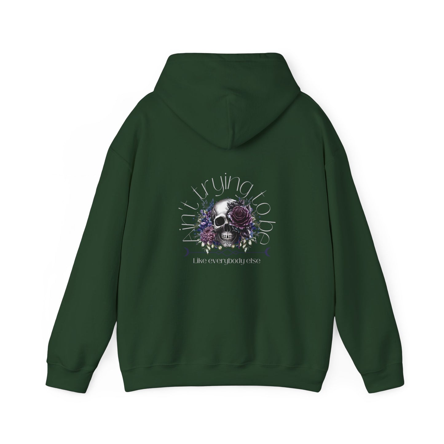 Make a statement with our Aint Trying Unisex Heavy Blend™ Hooded Sweatshirt in various colors