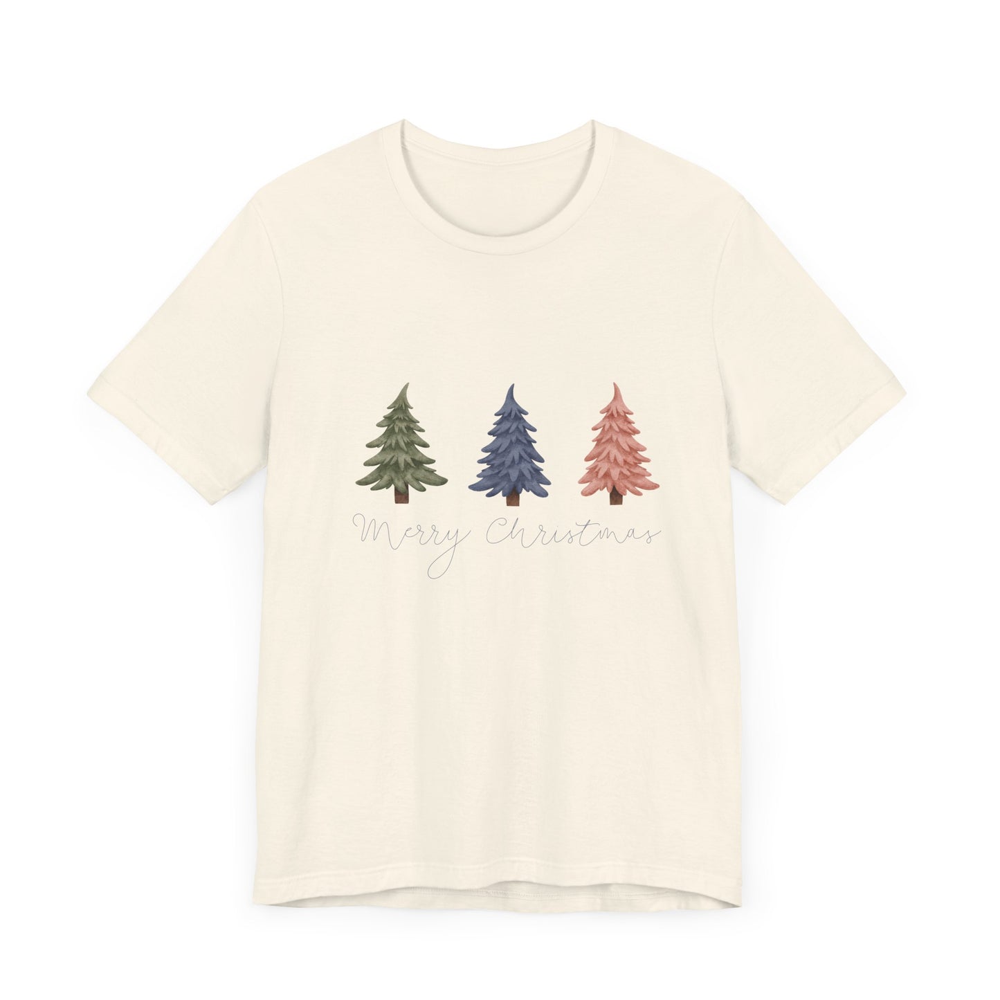 Pastel Christmas Trees Tee | Soft Unisex Jersey | Merry Christmas Shirt