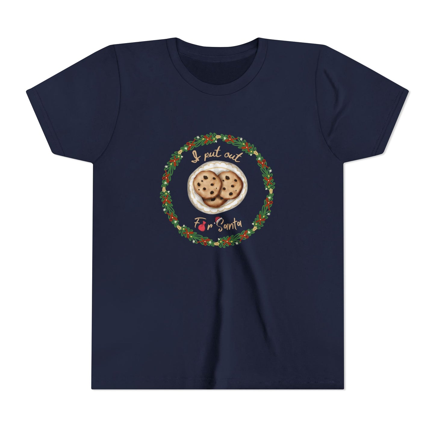 Adorable Santa-approved Youth Tee for the Cookie Lover in Your Life!
