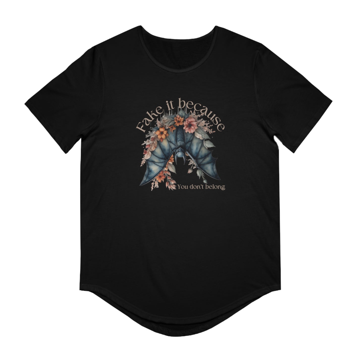Gothic Floral Bat Men's Tee