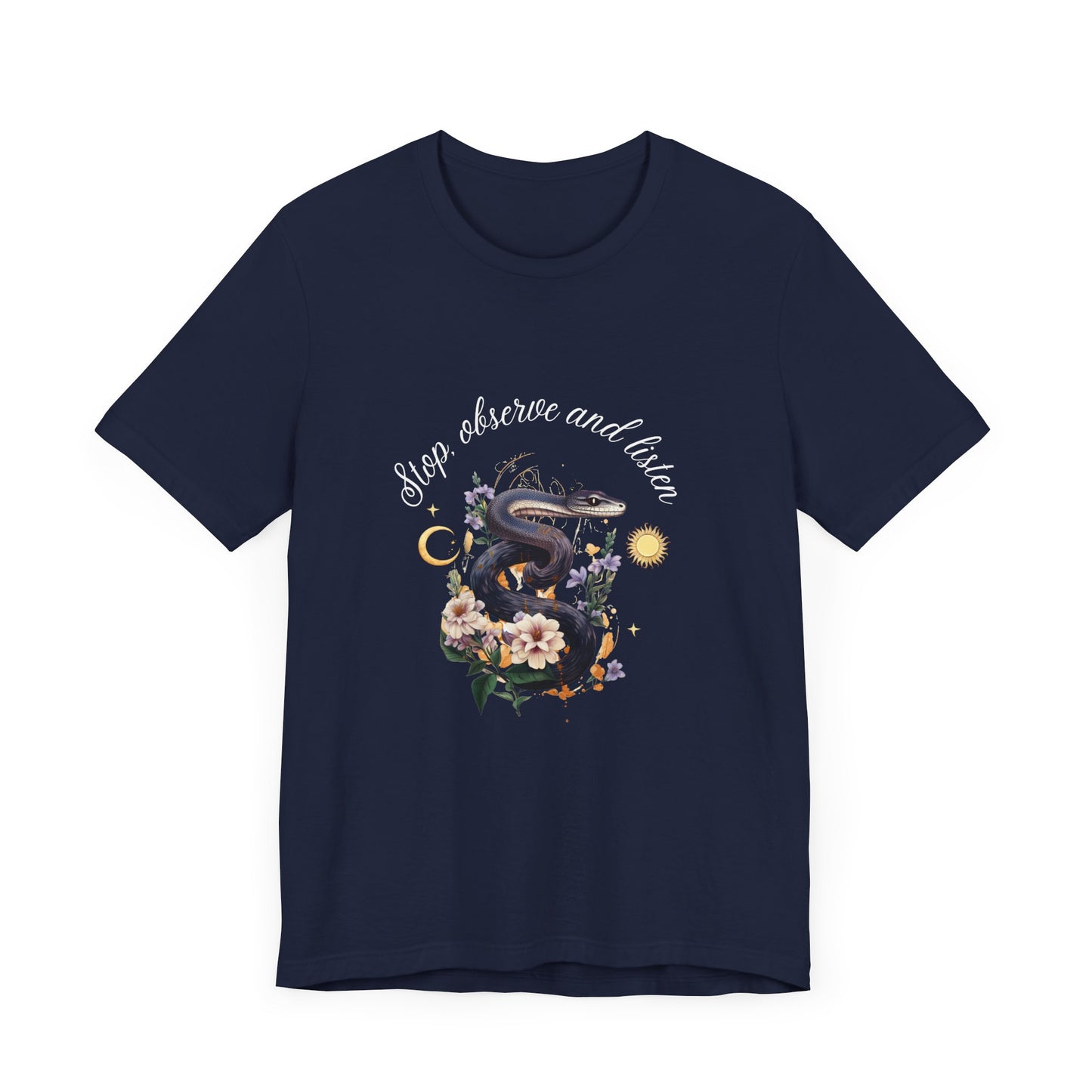 Stay Stylish and Eco-Friendly: Unisex Tee with Snake Design