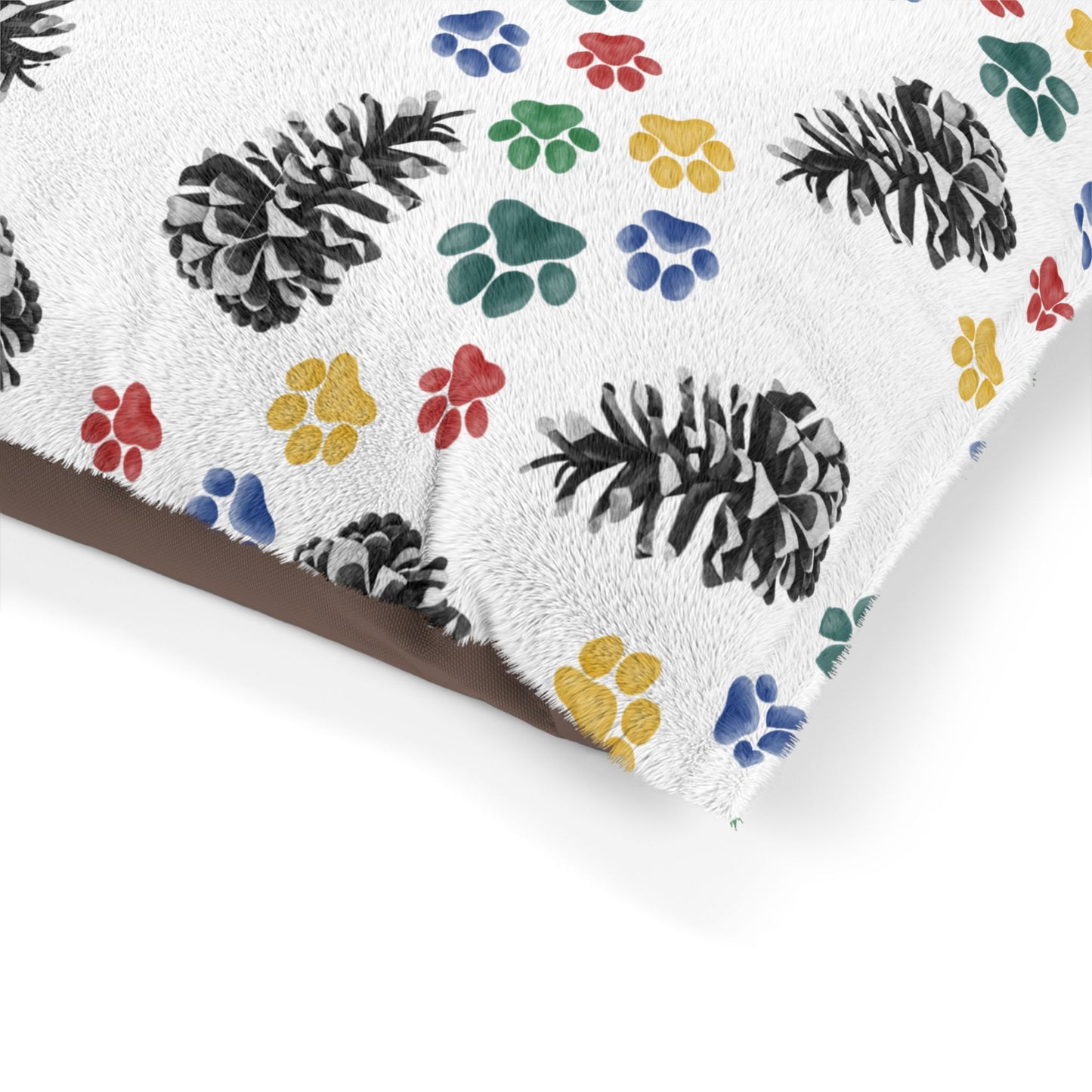 Paw-some Pinecone Print Pet Bed - Soft and Stylish - CroiGormLLC