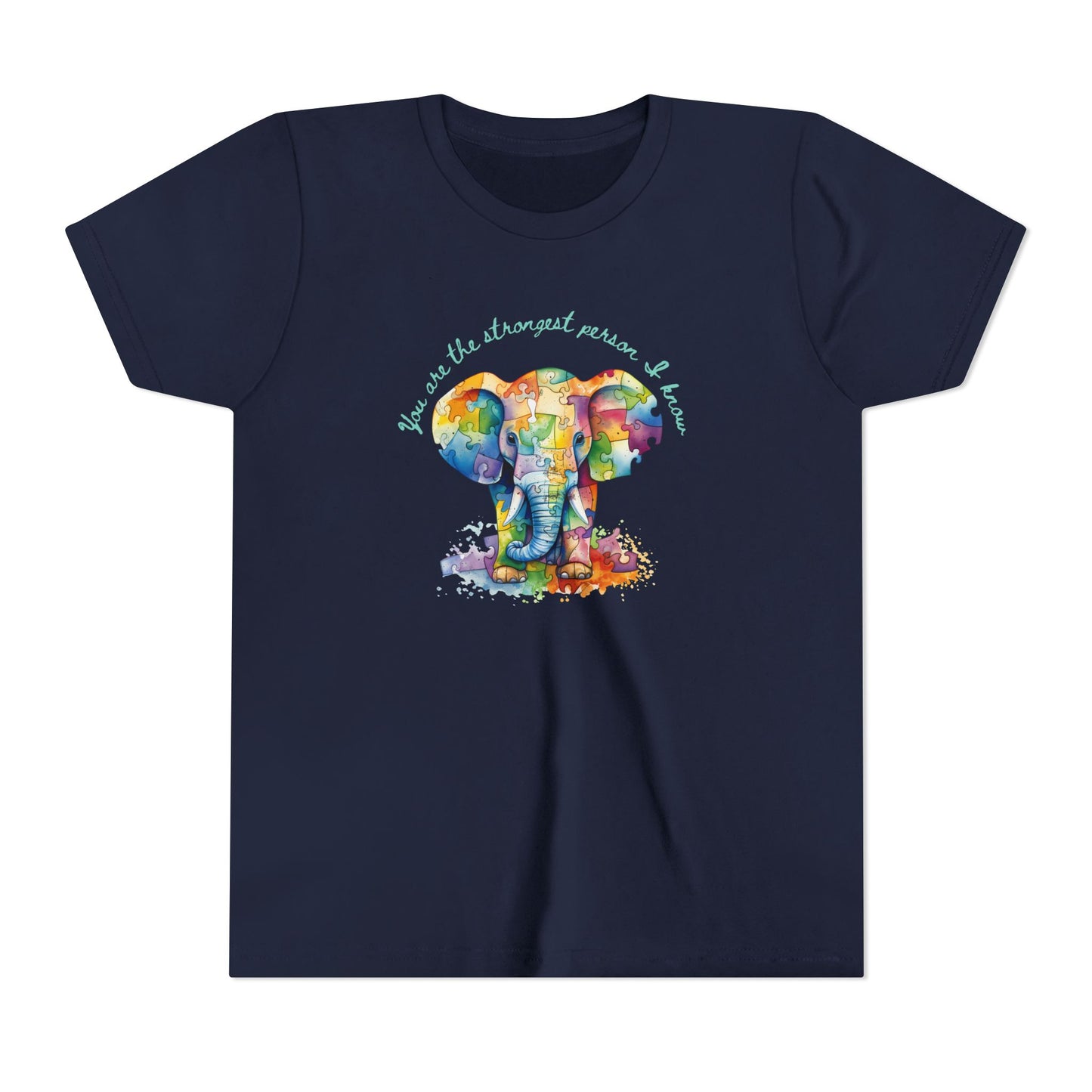 Empower Your Kids with Our Strong Elephant Youth Short Sleeve Tee!