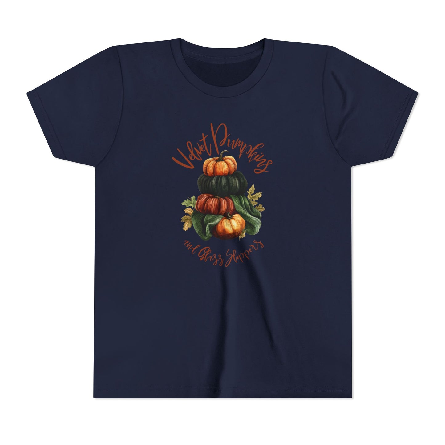 Velvet Pumpkins Youth Tee - Short Sleeve Halloween Shirt
