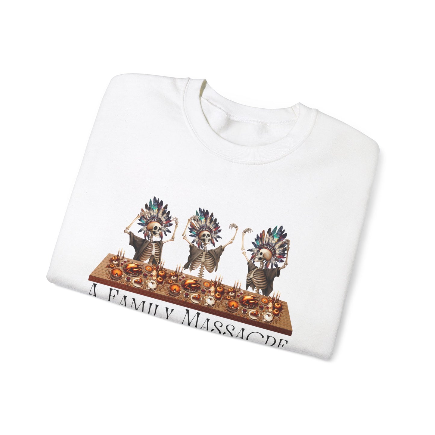 Ethically Made & Durable Unisex Crewneck Sweatshirt | Family Massacre Design