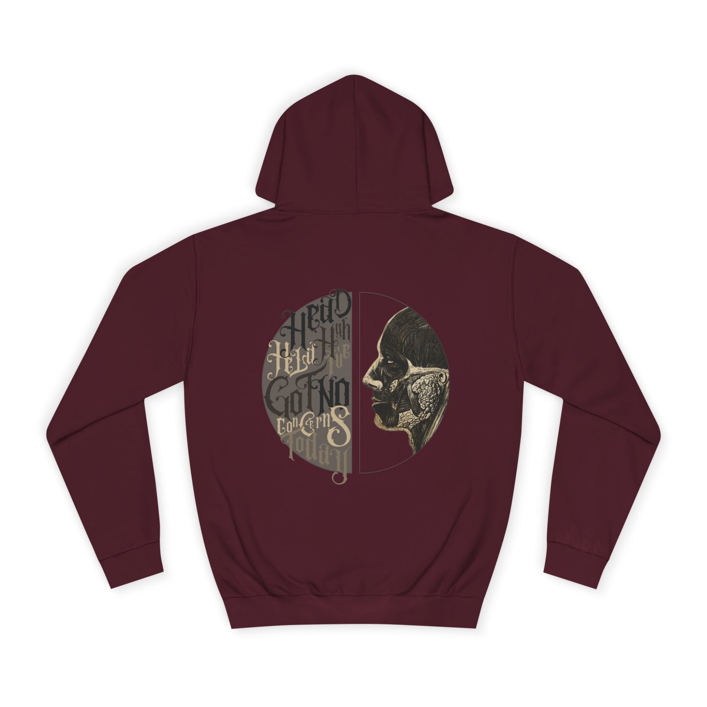 No Concerns Head Unisex College Hoodie