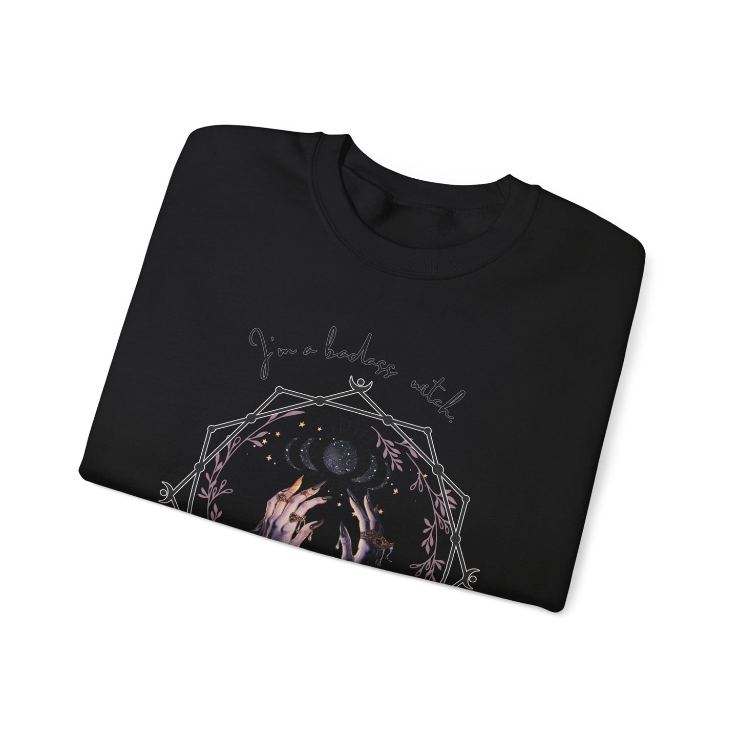 Witchy Crewneck Sweatshirt - "I'm a Badass Witch, It's a Force of Habit"