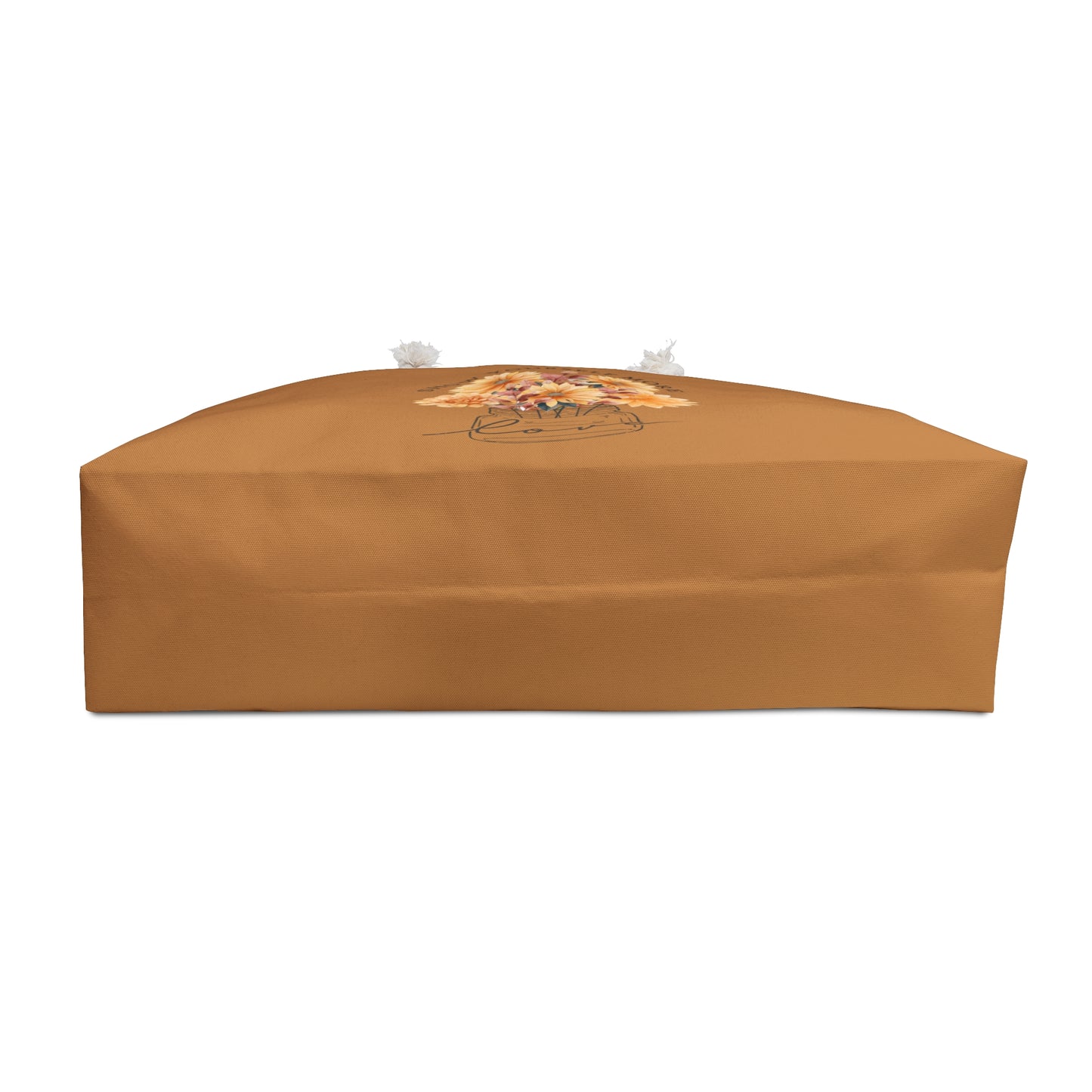 Show Yourself More Love Tote Bag - Oversized Weekender - Positive Energy - Spun Polyester - Cream Lining