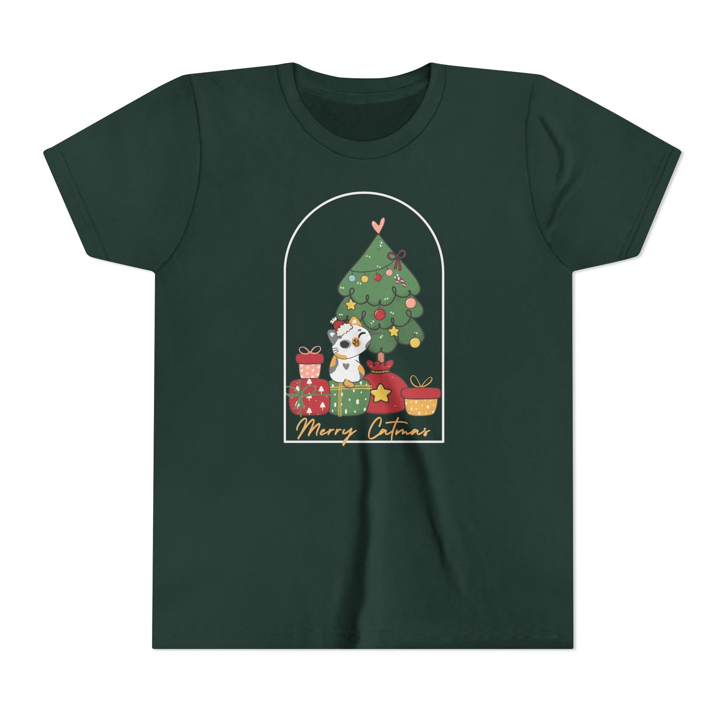 Celebrate Catmas with Style - Ultra Comfy Youth Short Sleeve Tee