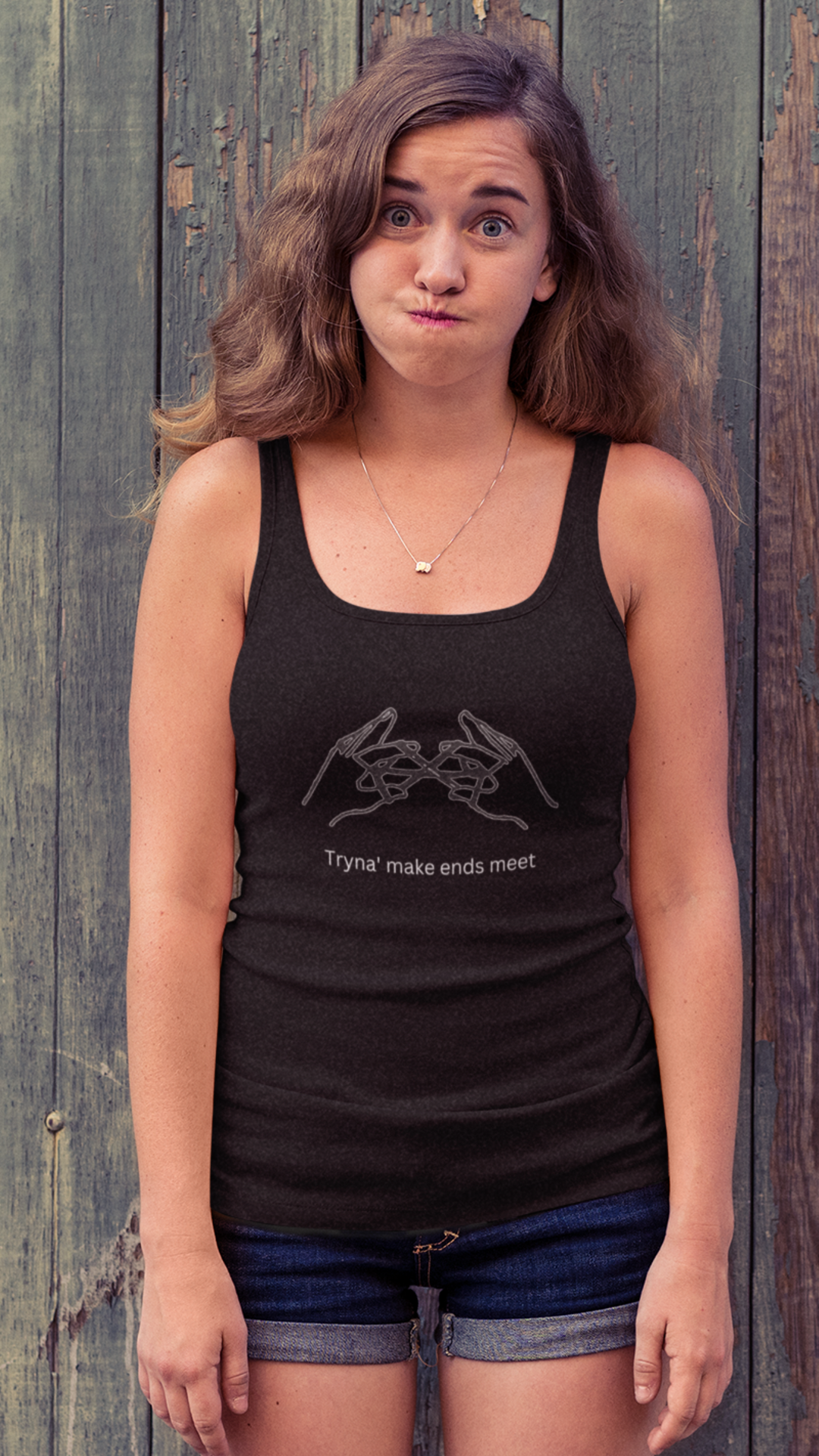 Whimsical Cat's Cradle Racerback Tank - Lightweight and Fun