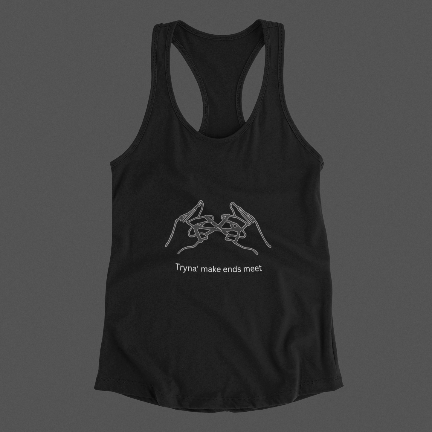 Whimsical Cat's Cradle Racerback Tank - Lightweight and Fun